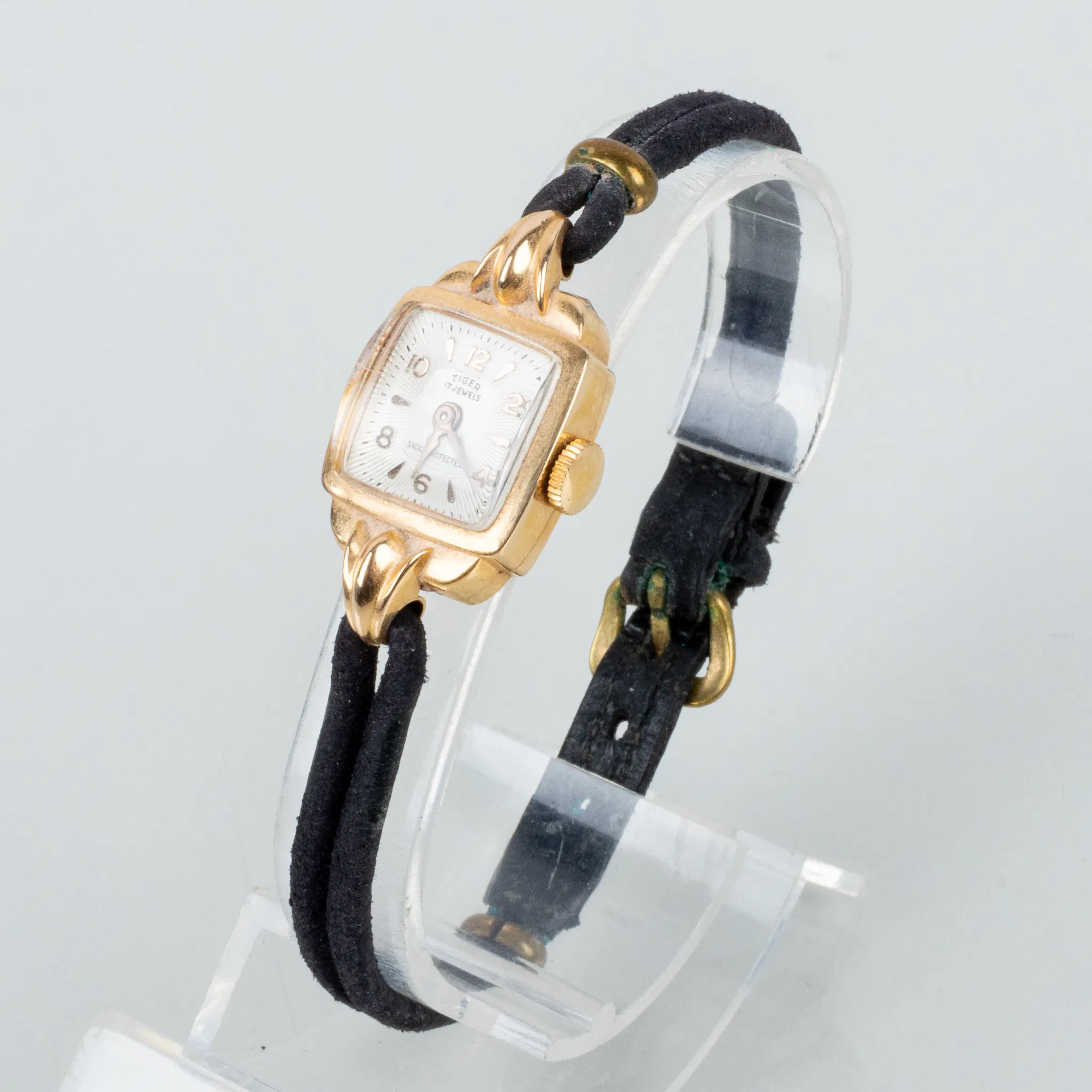 OROLOGIO DA POLSO FEMMINILE, oro 18k, Tiger, metà anni 1900