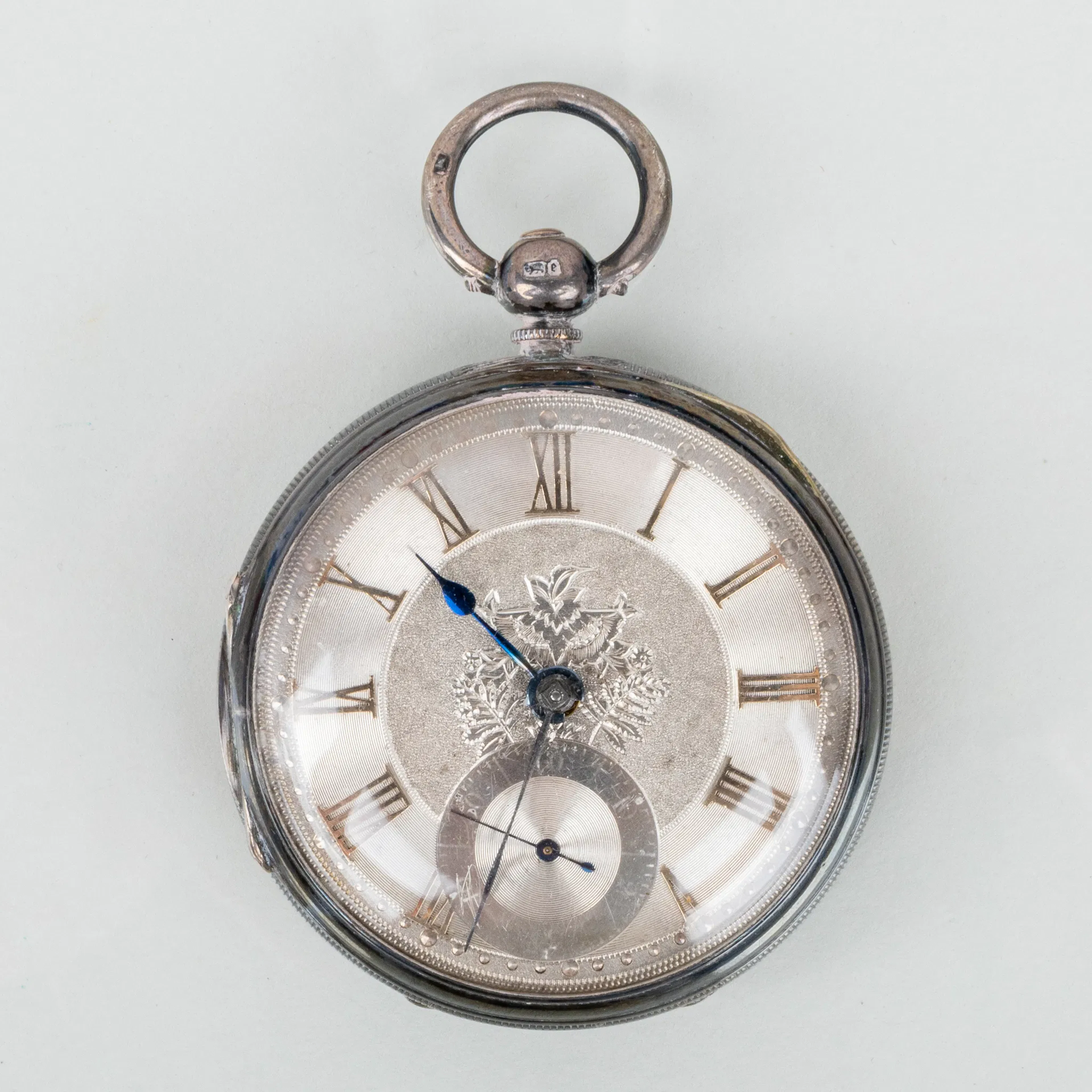 RELOJ DE BOLSILLO, Reloj Spider, plata, siglos XIX/1900