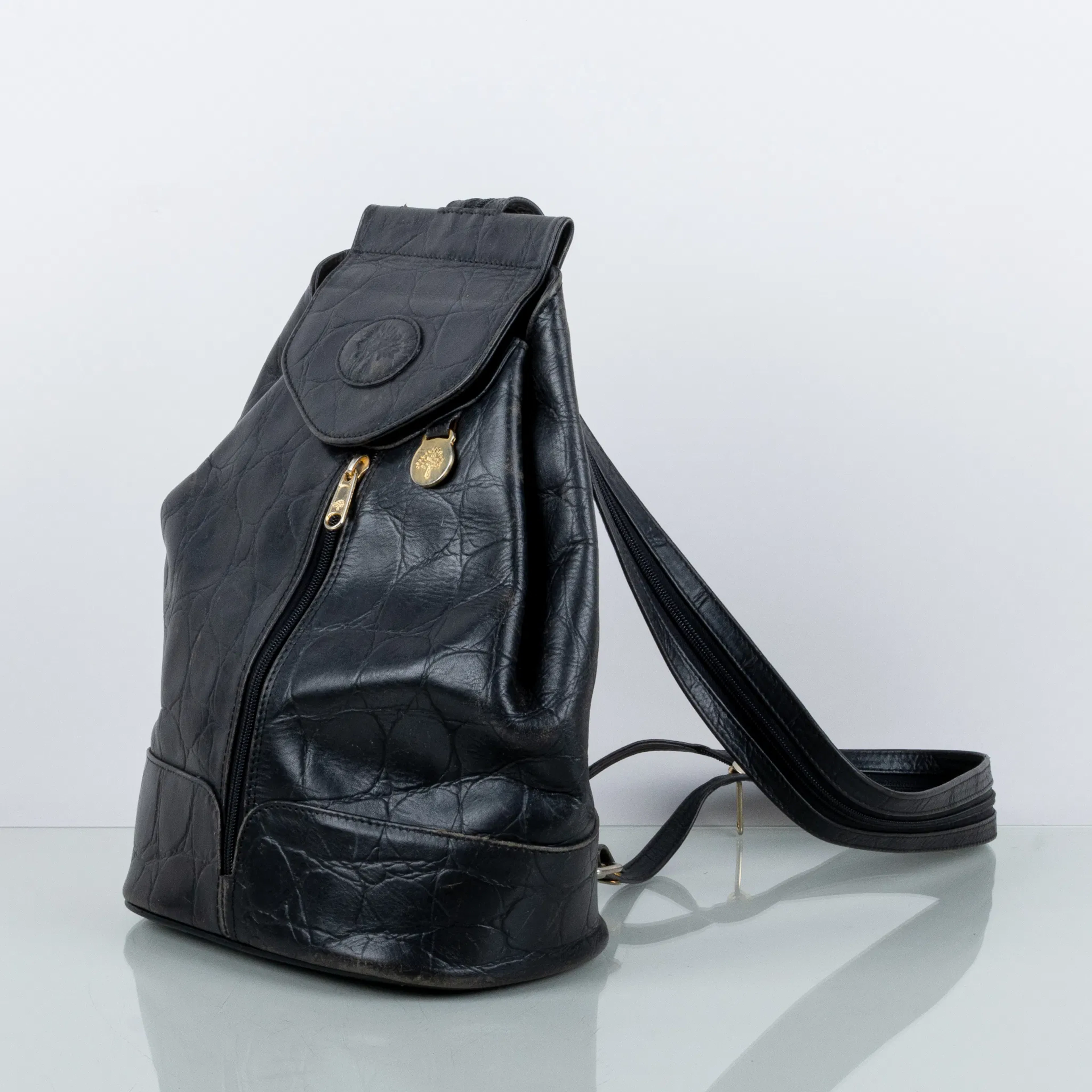 MULBERRY, Rucksack, schwarzes Leder