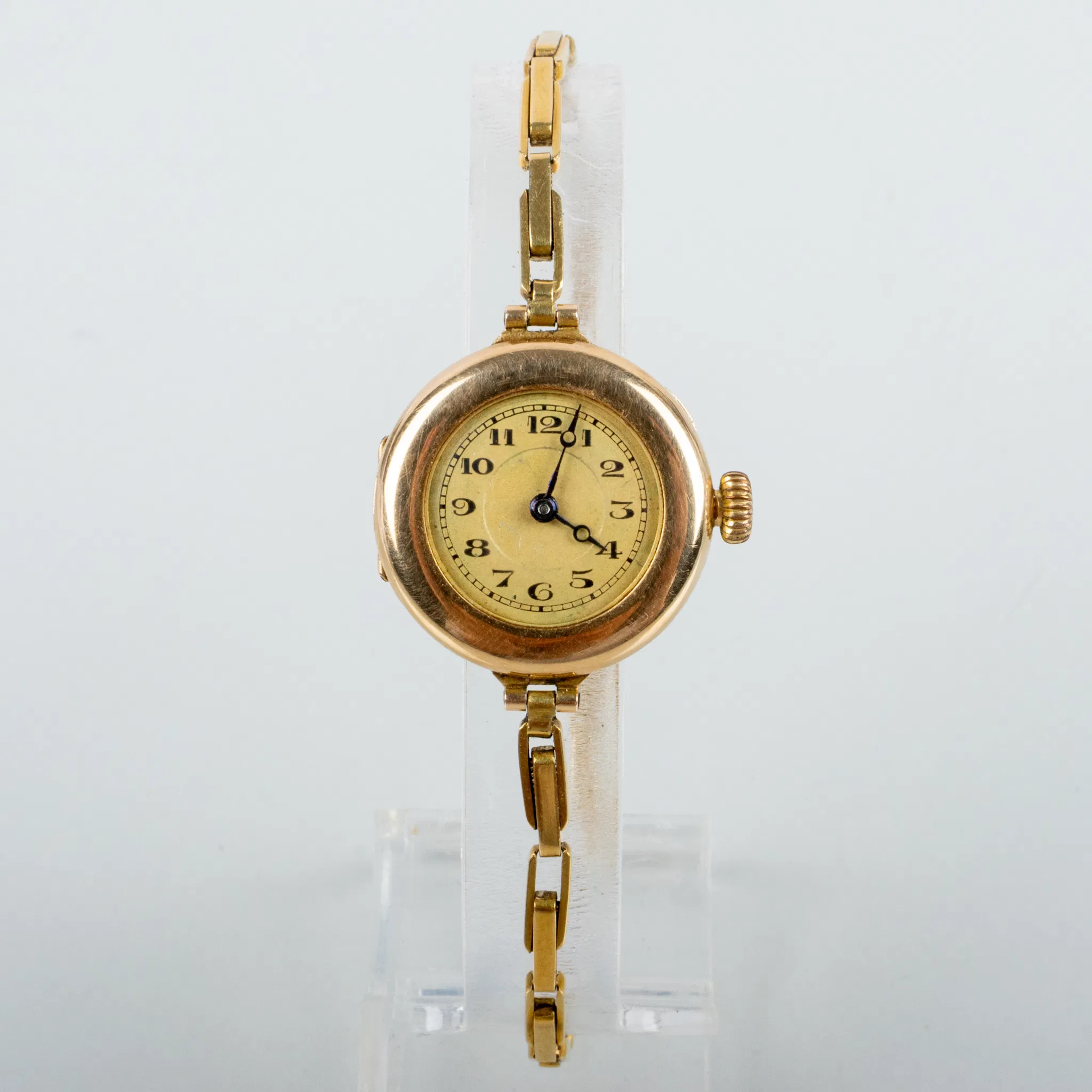 OROLOGIO DA POLSO DA DONNA, oro 14k, metà anni 1900