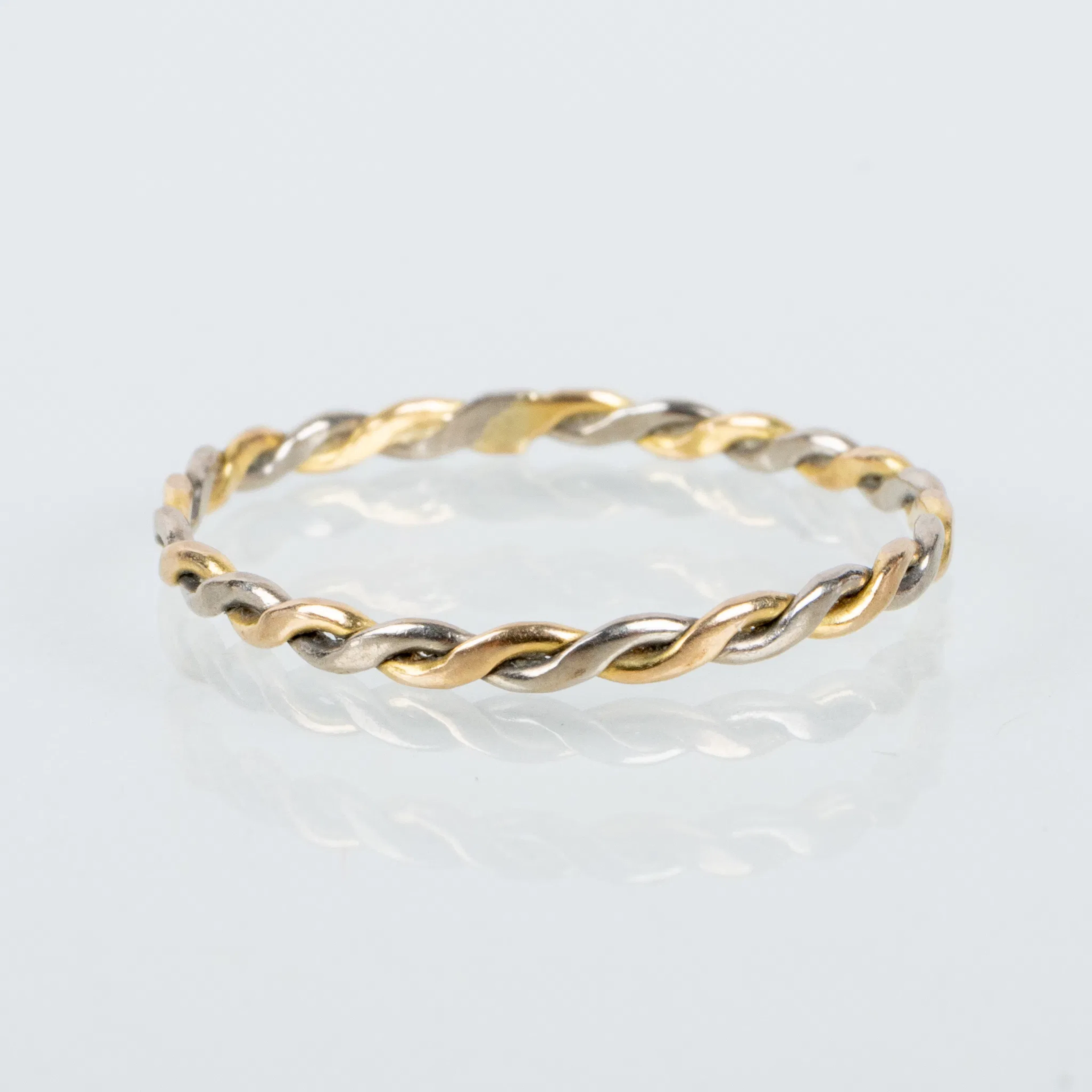RING, oro bicolore 18k, seconda metà del XX secolo