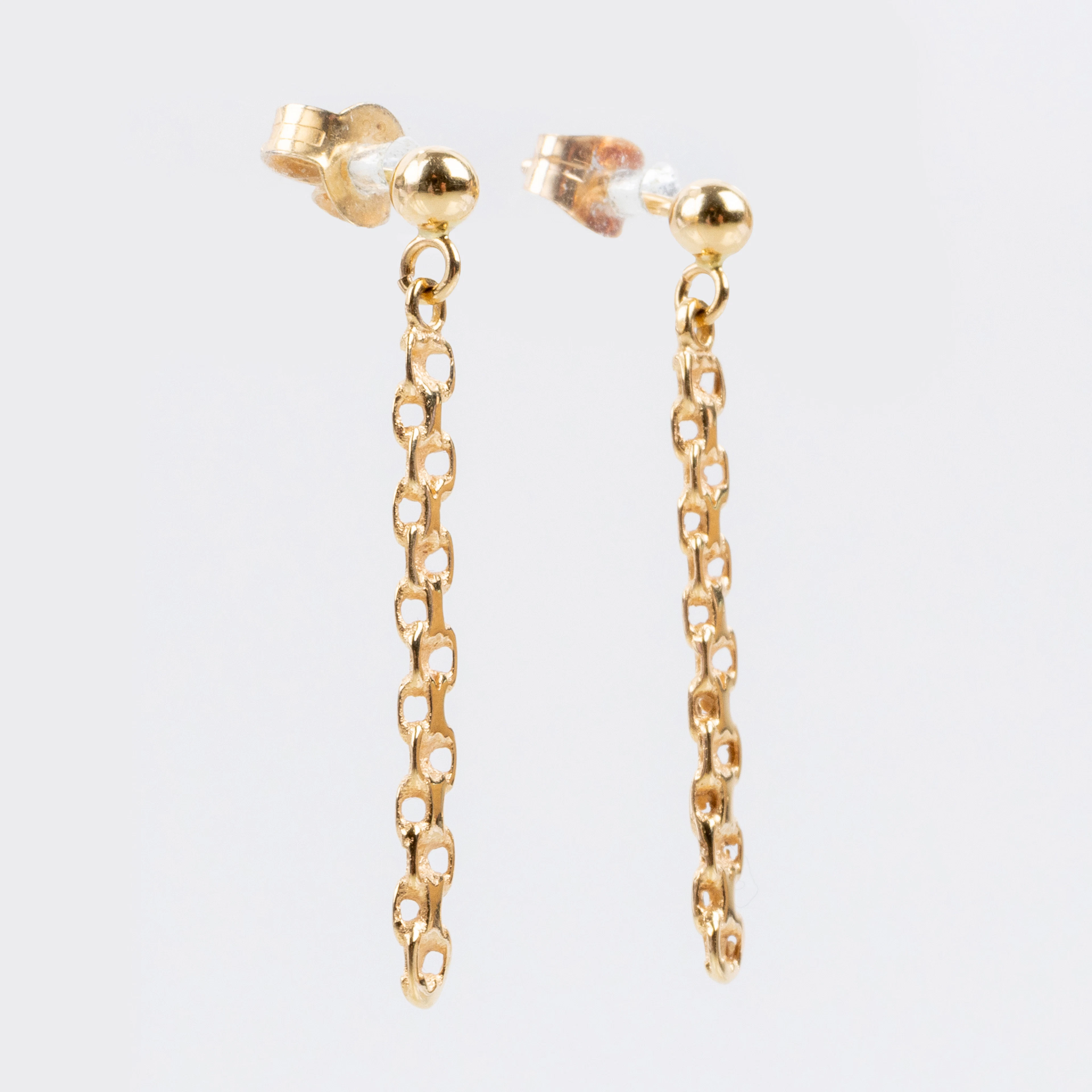 PENDIENTES, 1 par, oro de 18 quilates, siglos de 1900/2000