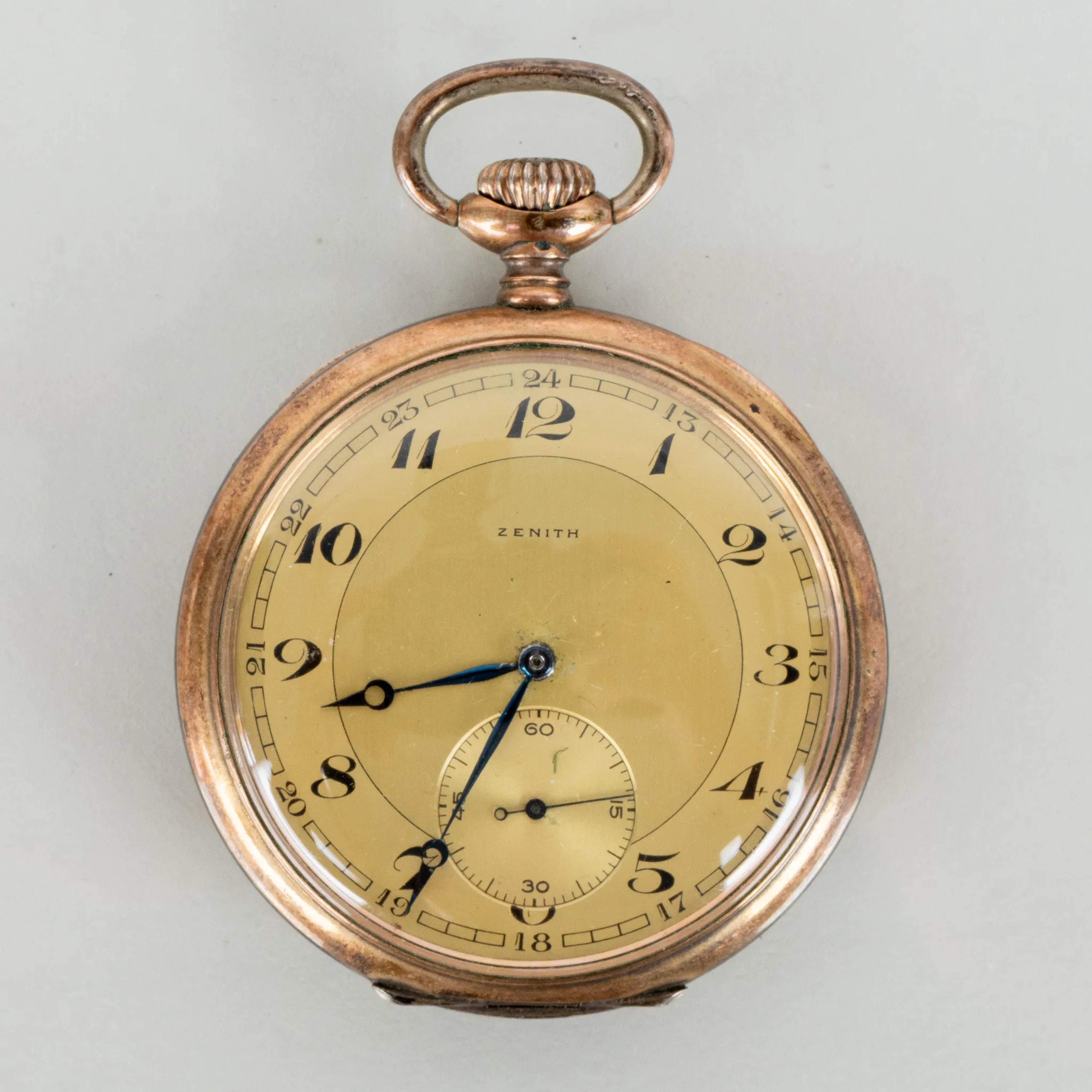 ZENITH, reloj de bolsillo de plata, Gran Premio París 1900 15 rubíes, siglo XX