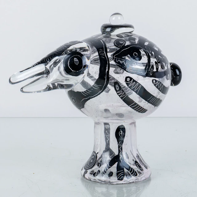 MILAN VOBRUBA (1934-2016), sculpture, glass, signed and dated -07