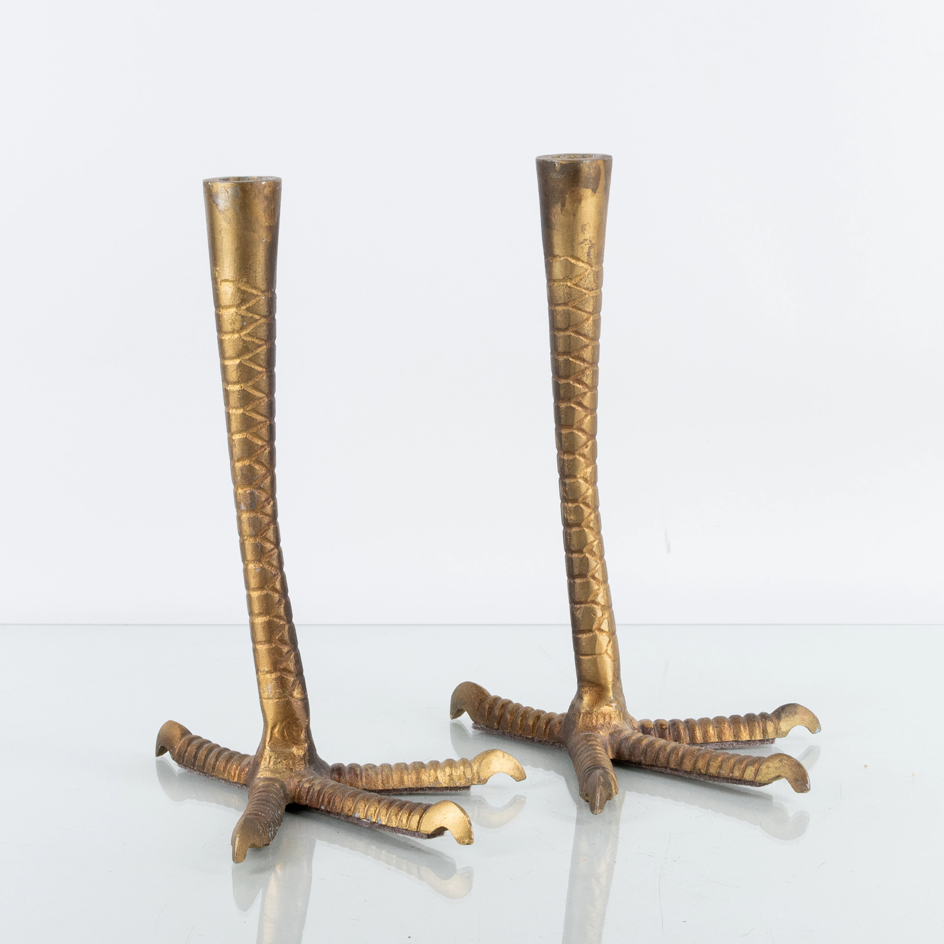 CHANDELIERS, 1 paire, métal peint, années 2000