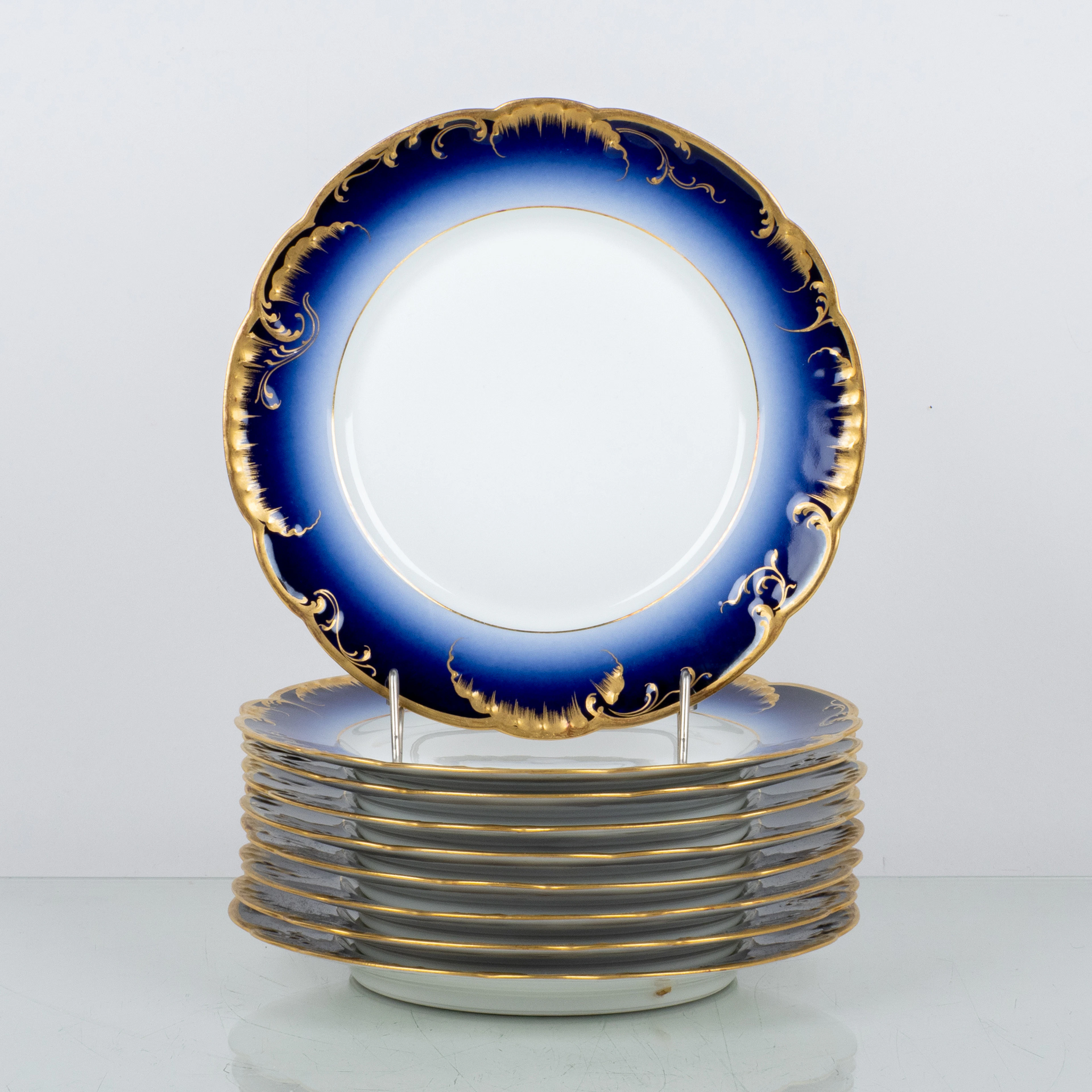 ASSIETTER, 9 st, porslin, Haviland & Co., Limoges, Frankrike
