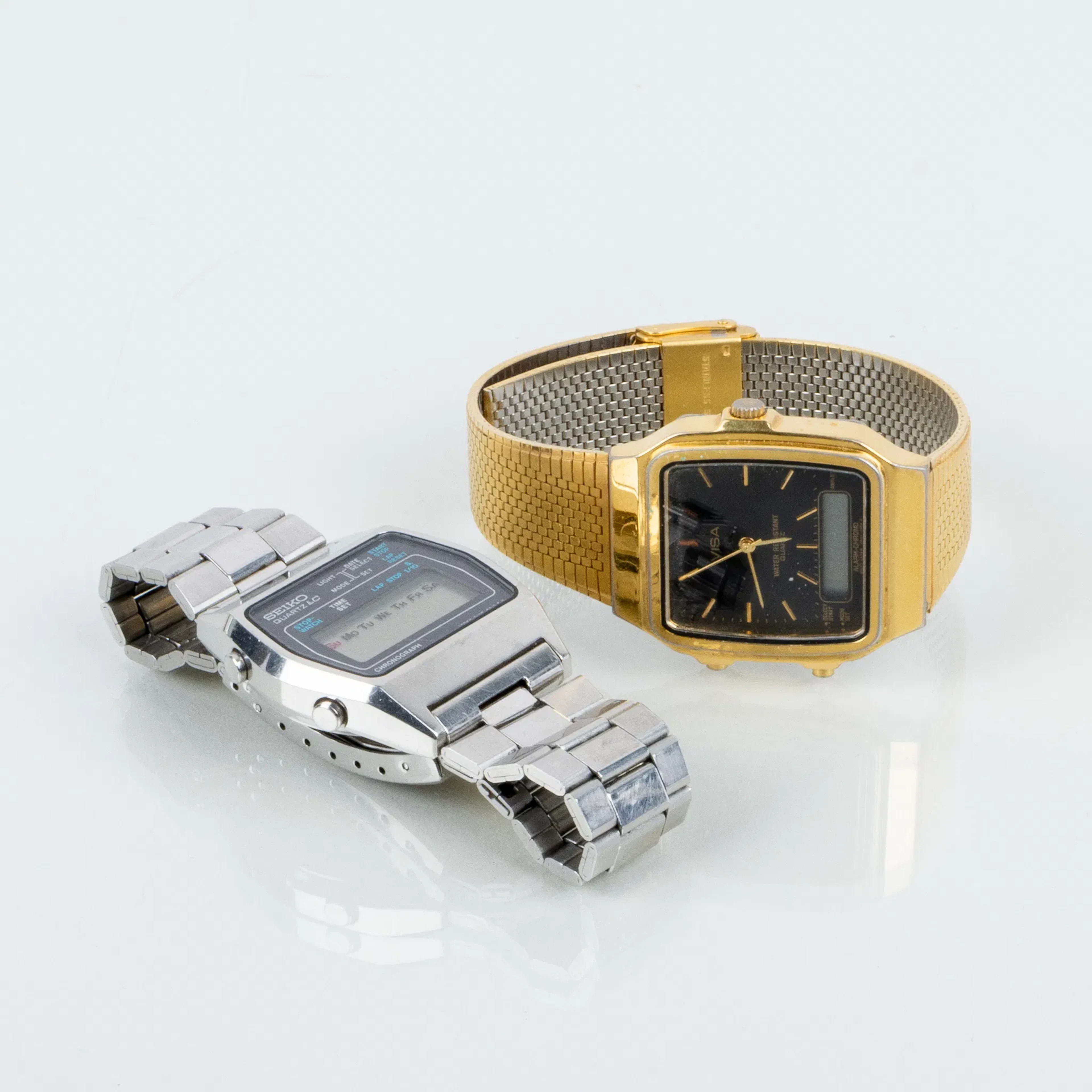 RELOJES DE PULSERA, 2 piezas, incluyendo Seiko, acero, finales del siglo XX
