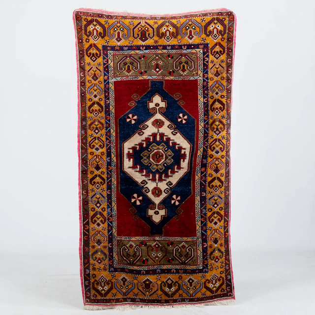 ORIENT RUG, old, approx. 200 x 110 cm