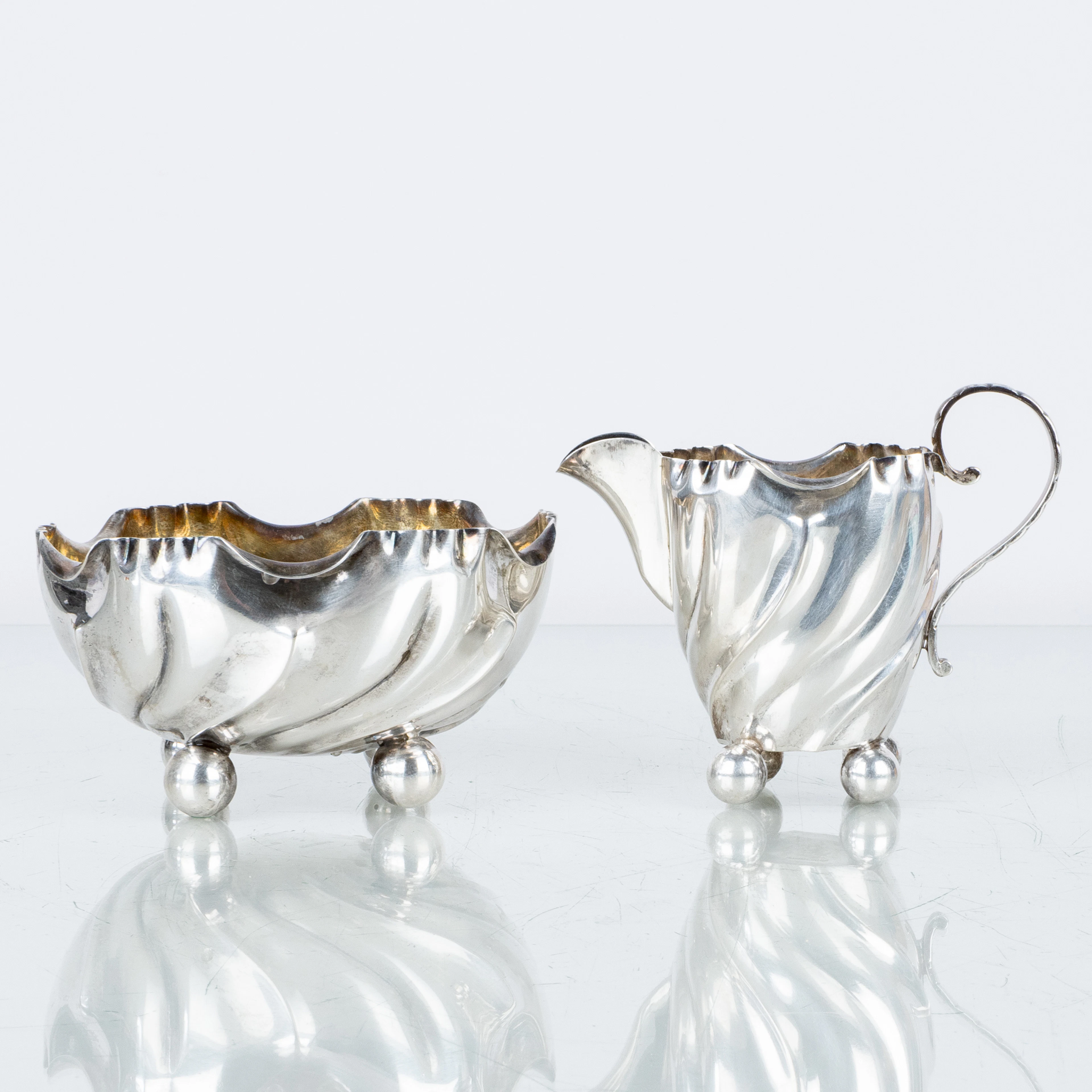 ZUCCHERIERA E BOCCA DEL LATTE, argento, NM Thune, Norvegia, primi anni del 1900