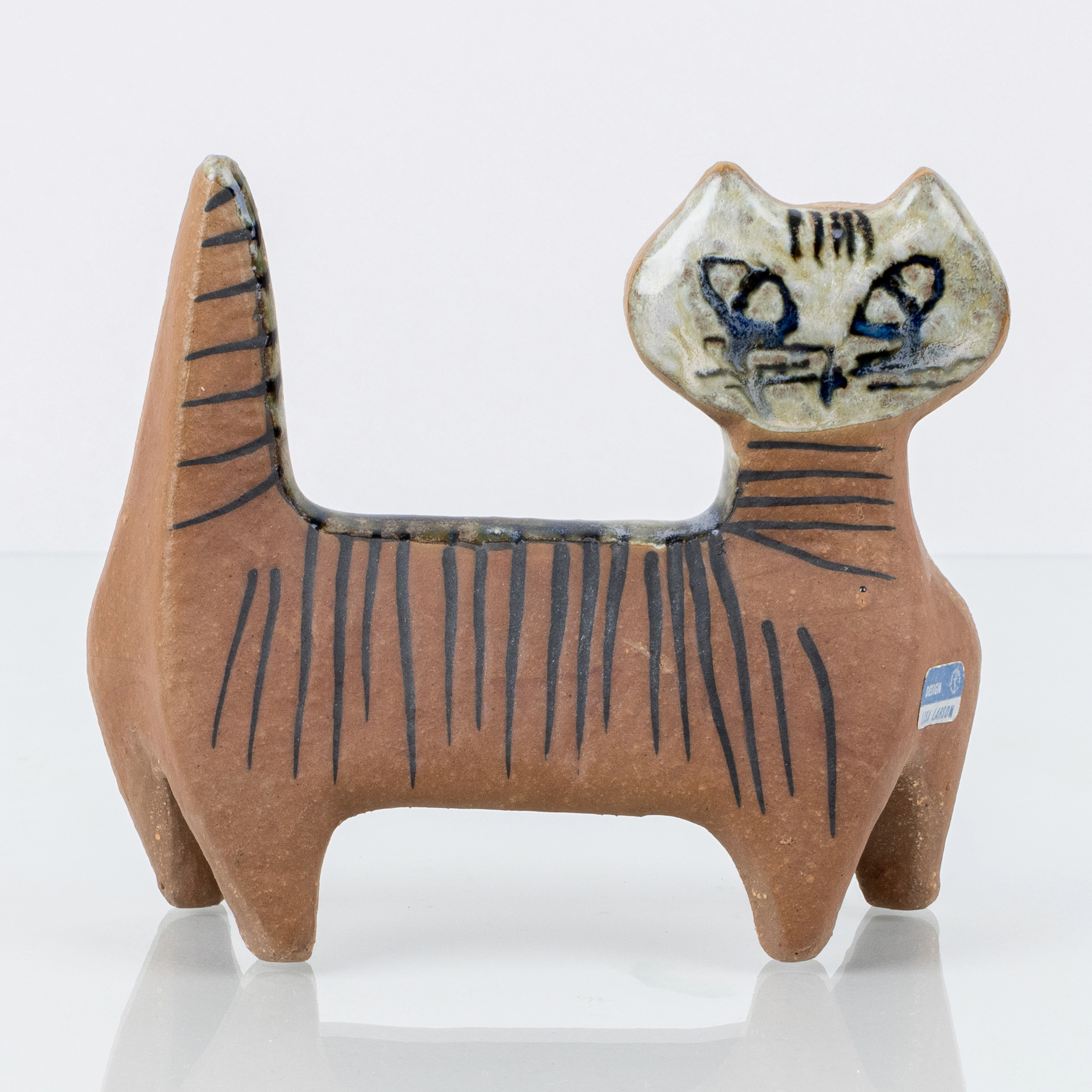LISA LARSON, una figura de cerámica, "Cat" de la serie Lilla Zoo, Gustavsberg