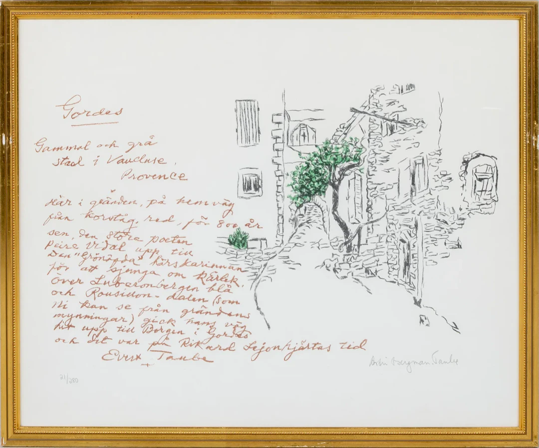 ASTRI BERGMAN TAUBE (1898-1980), litografía a color, firmada y numerada 21/280