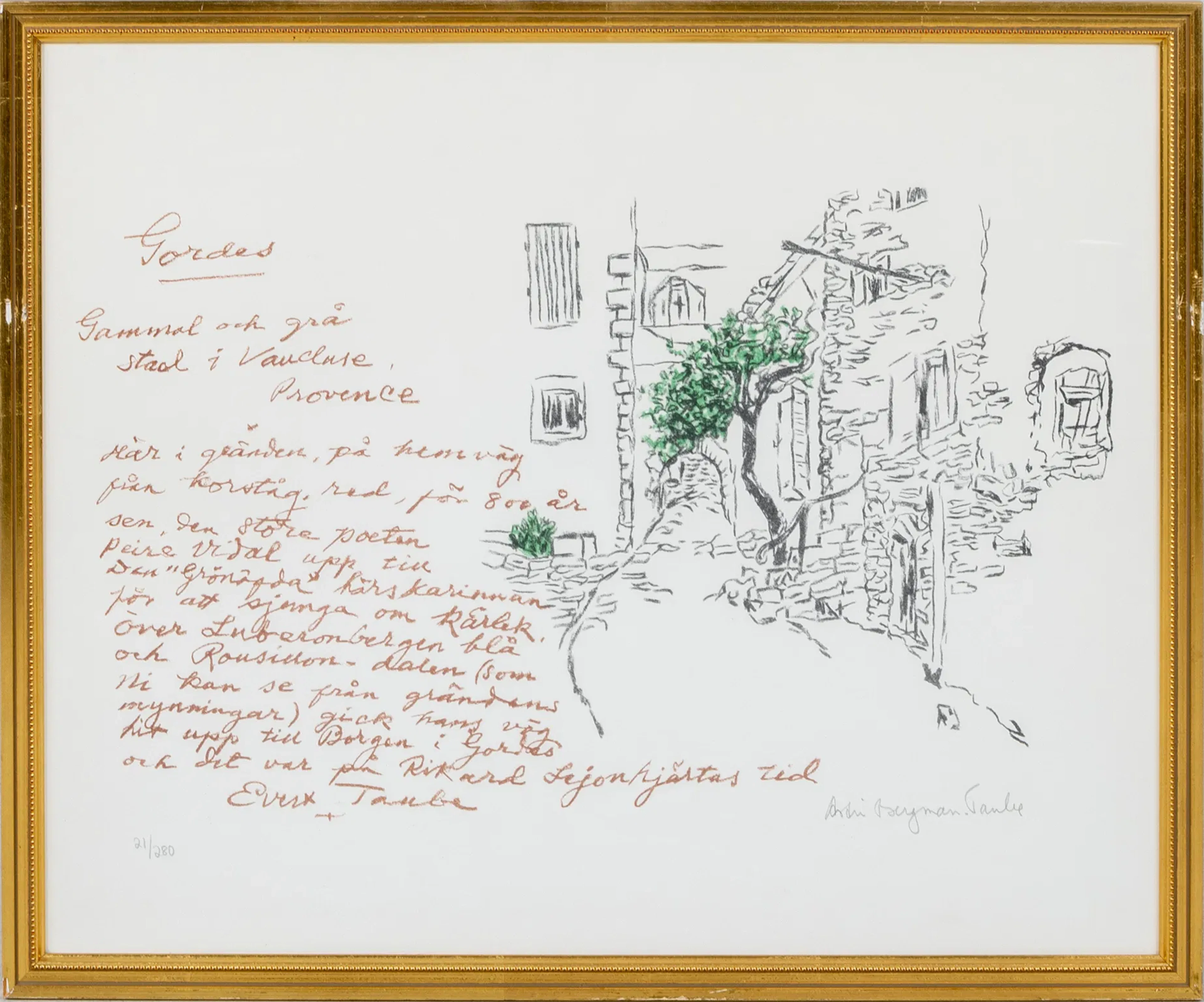 ASTRI BERGMAN TAUBE (1898-1980), litografía a color, firmada y numerada 21/280