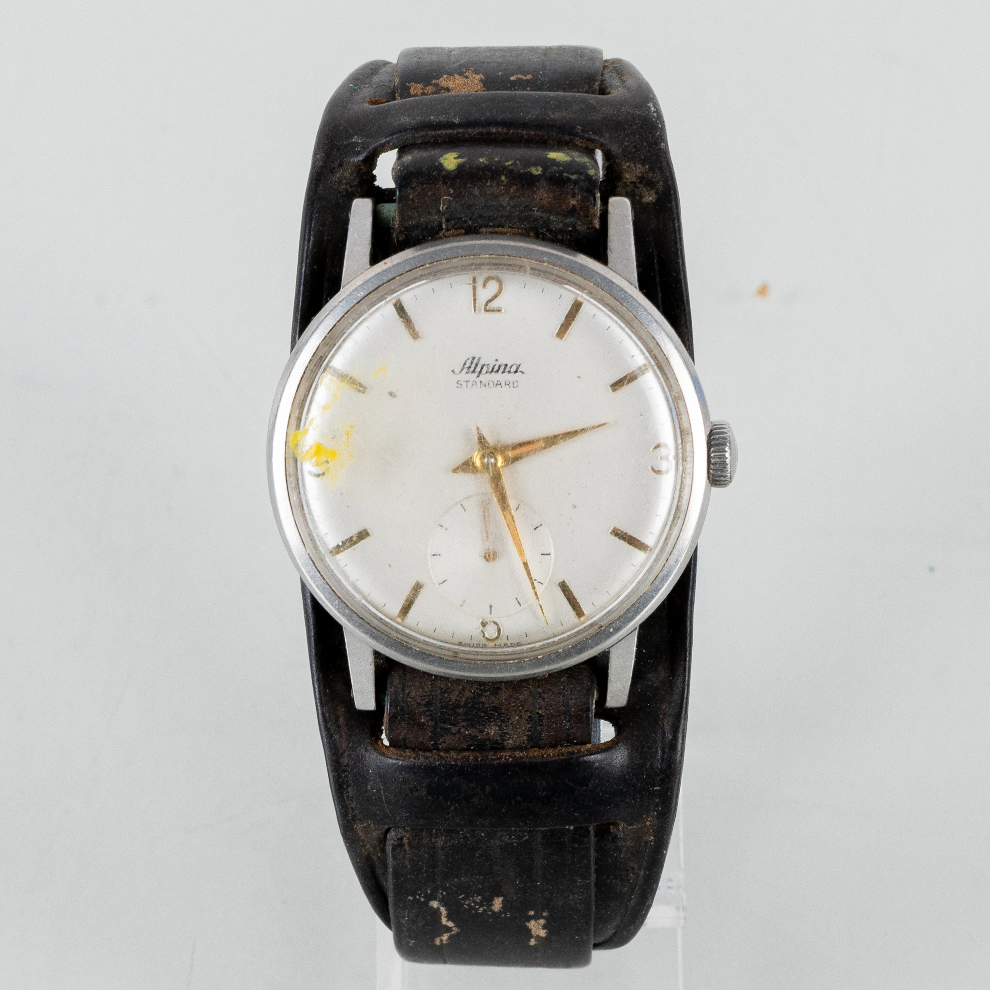 RELOJES de pulsera, Alpina Estándar, acero, manual, mediados del siglo XX