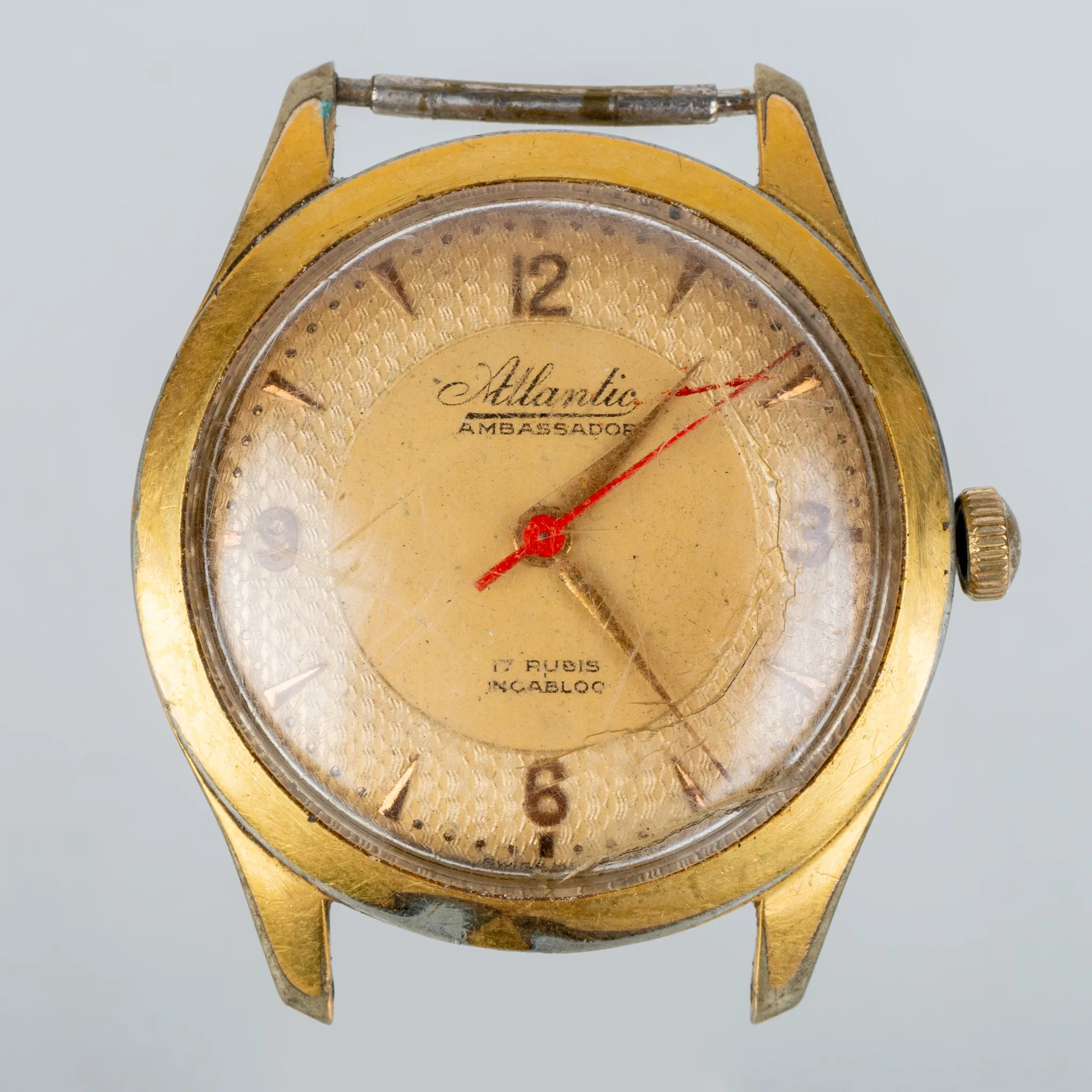 MEN'S WRISTWATCH, Atlantic, gold on steel, second half of the 20th century