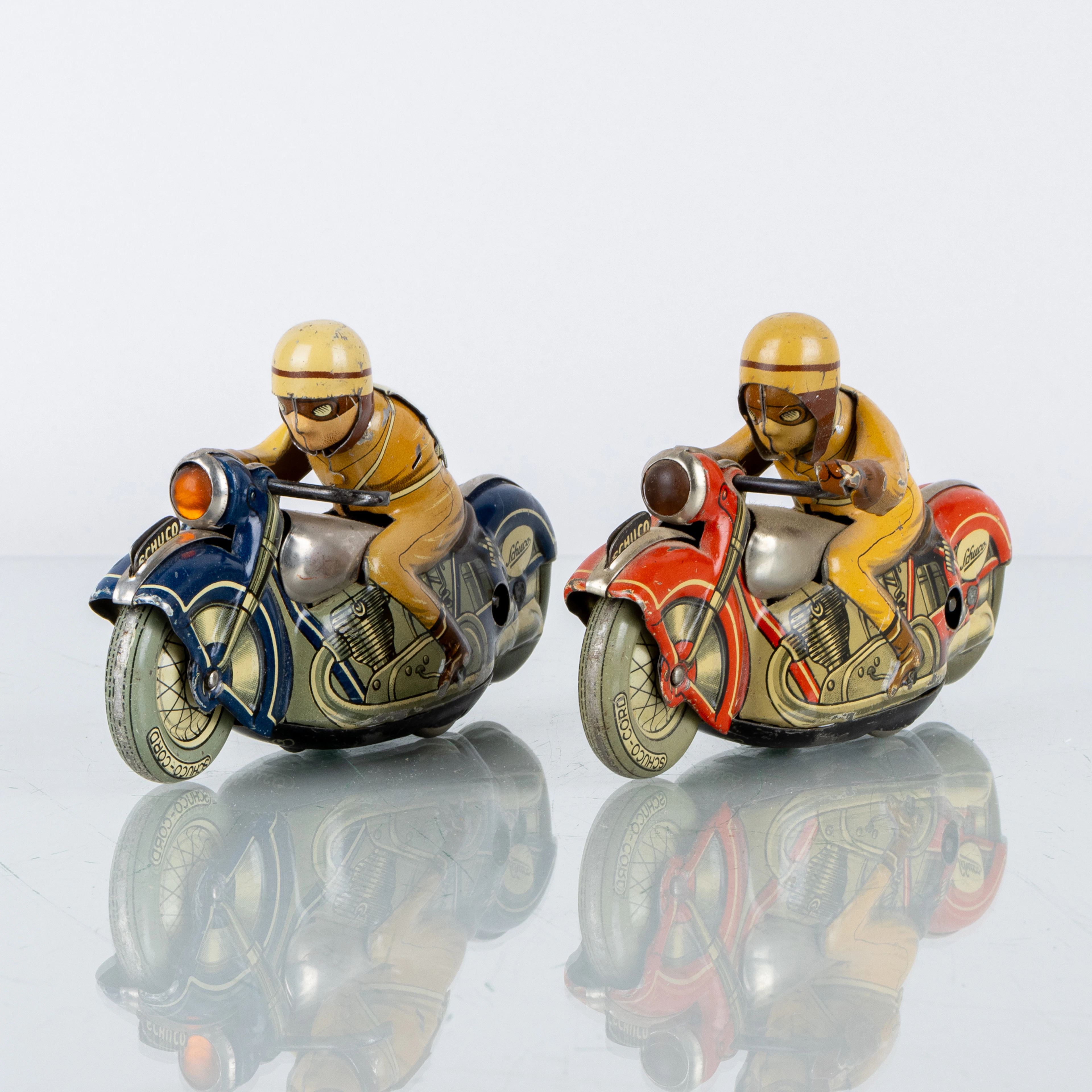 JUGUETES DE CHAPA, 2 motocicletas PCS, Schuco, Alemania, años 50