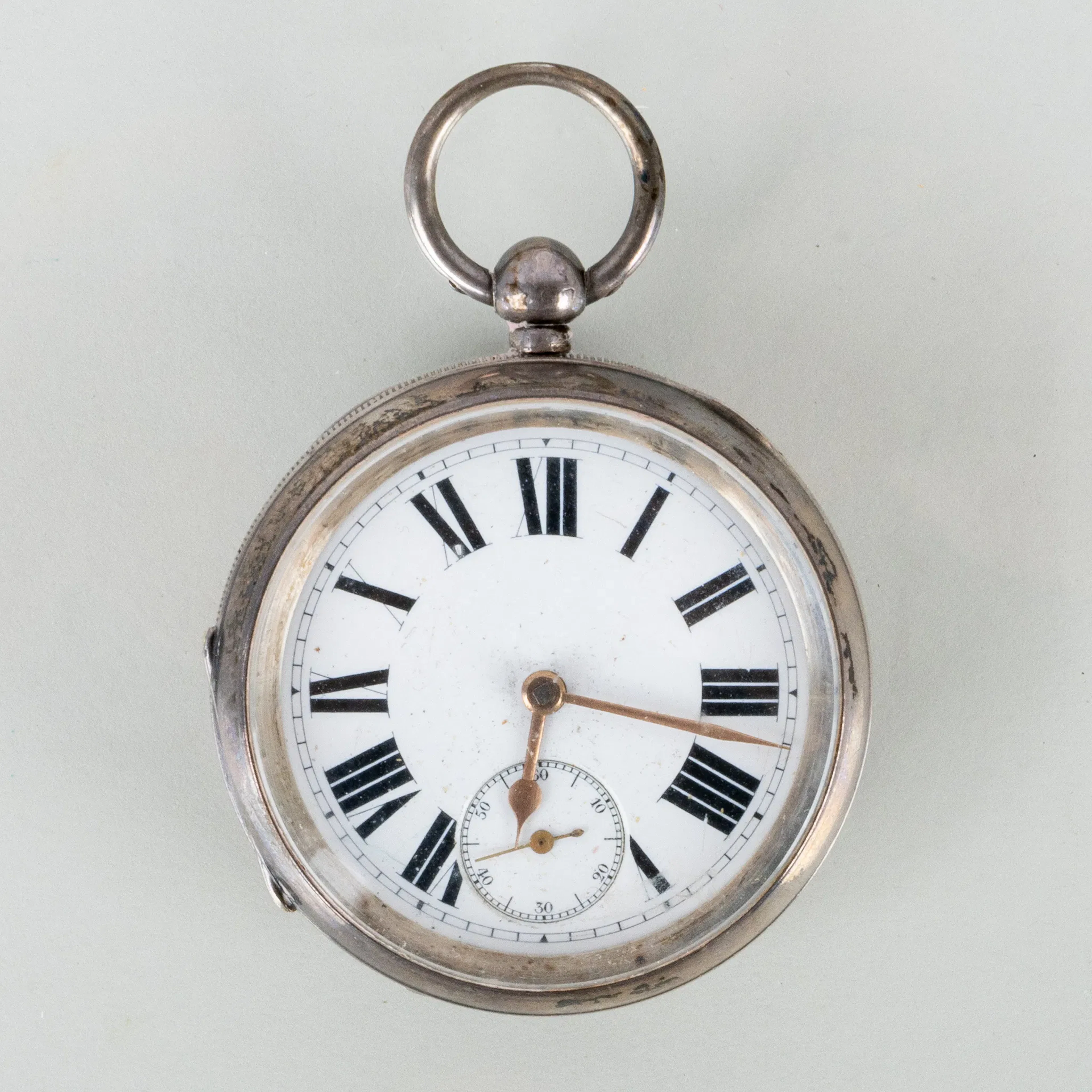 RELOJ DE BOLSILLO, Reloj Spider, plata, Ann Watch Co, siglo XIX