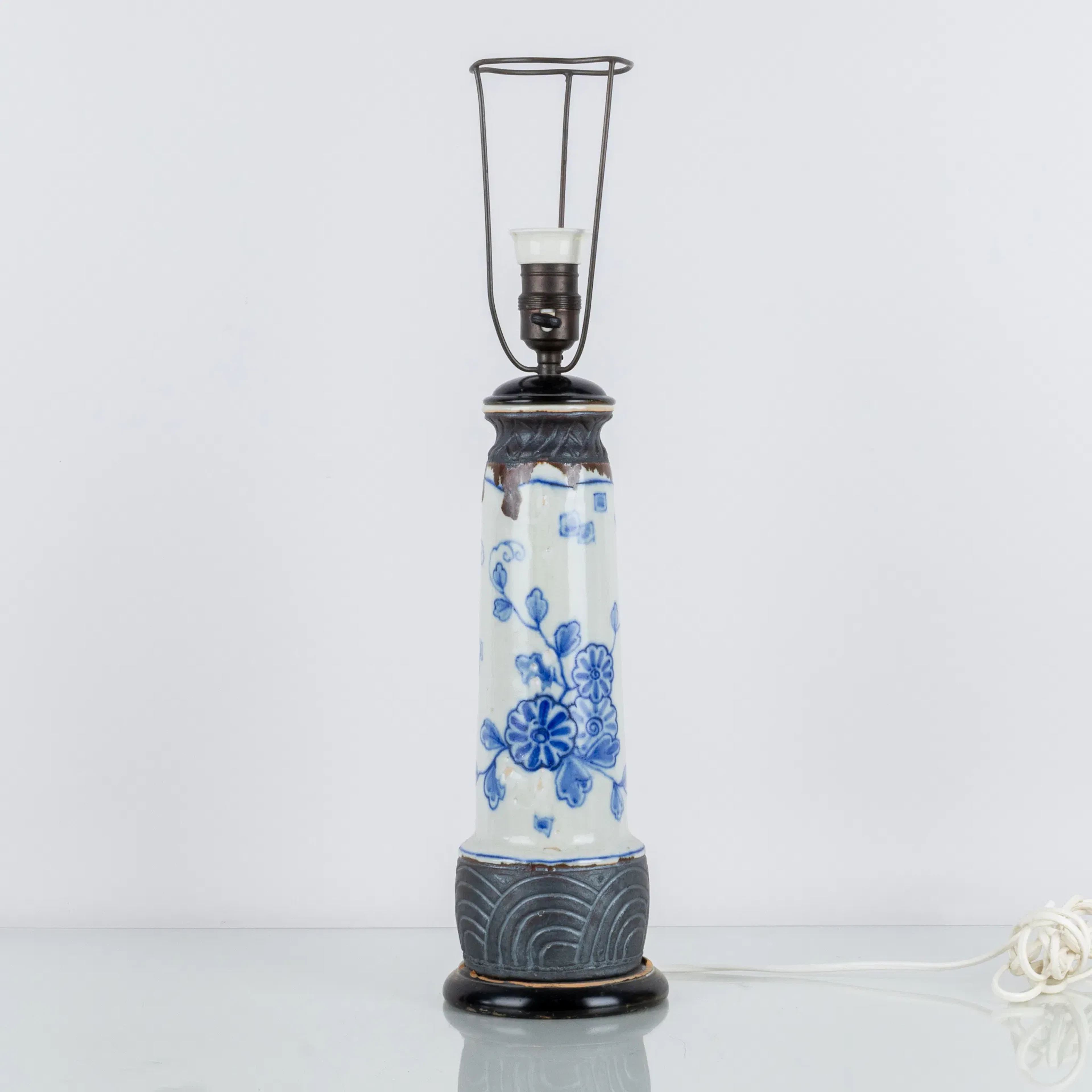 Base de lámpara de mesa, cerámica, oriental, siglo XX
