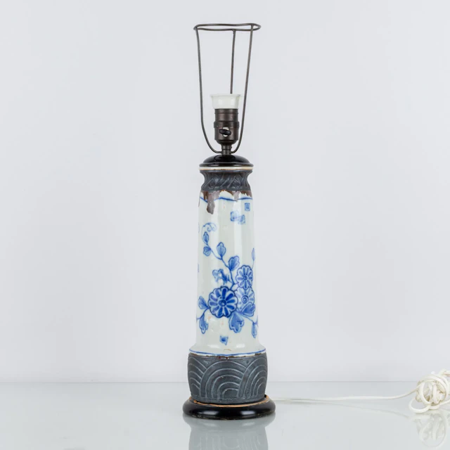 TABLE LAMP base, ceramic, oriental, 1900s