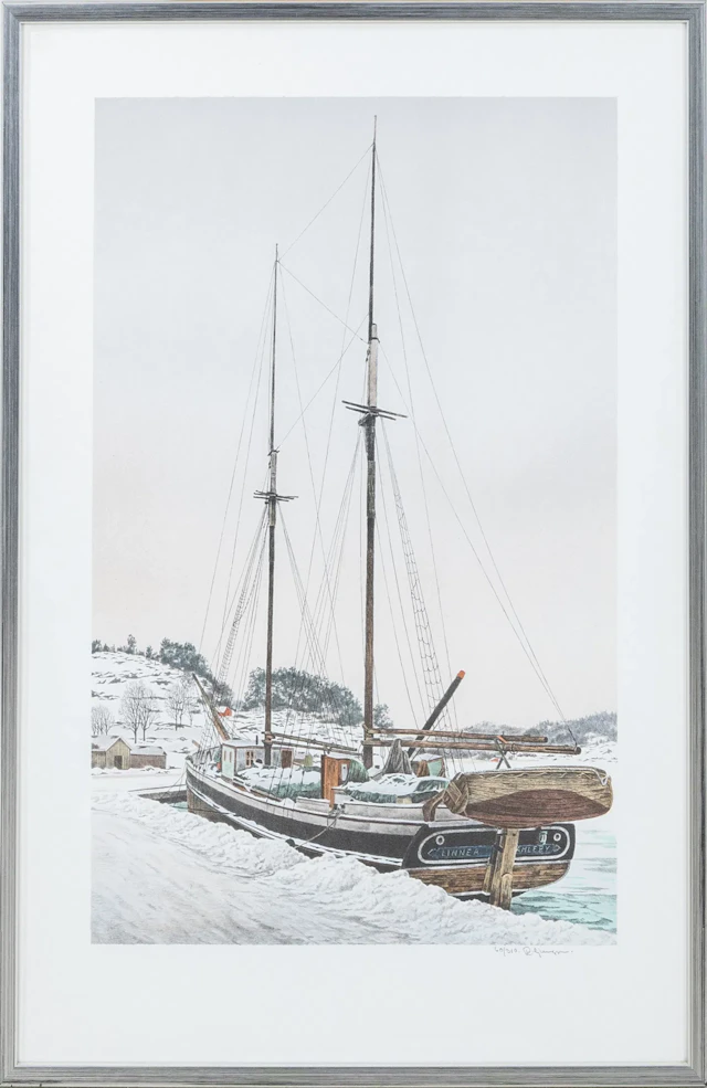 REINHOLD LJUNGGREN (1920-2006), litografía en color, firmada y numerada 60/310