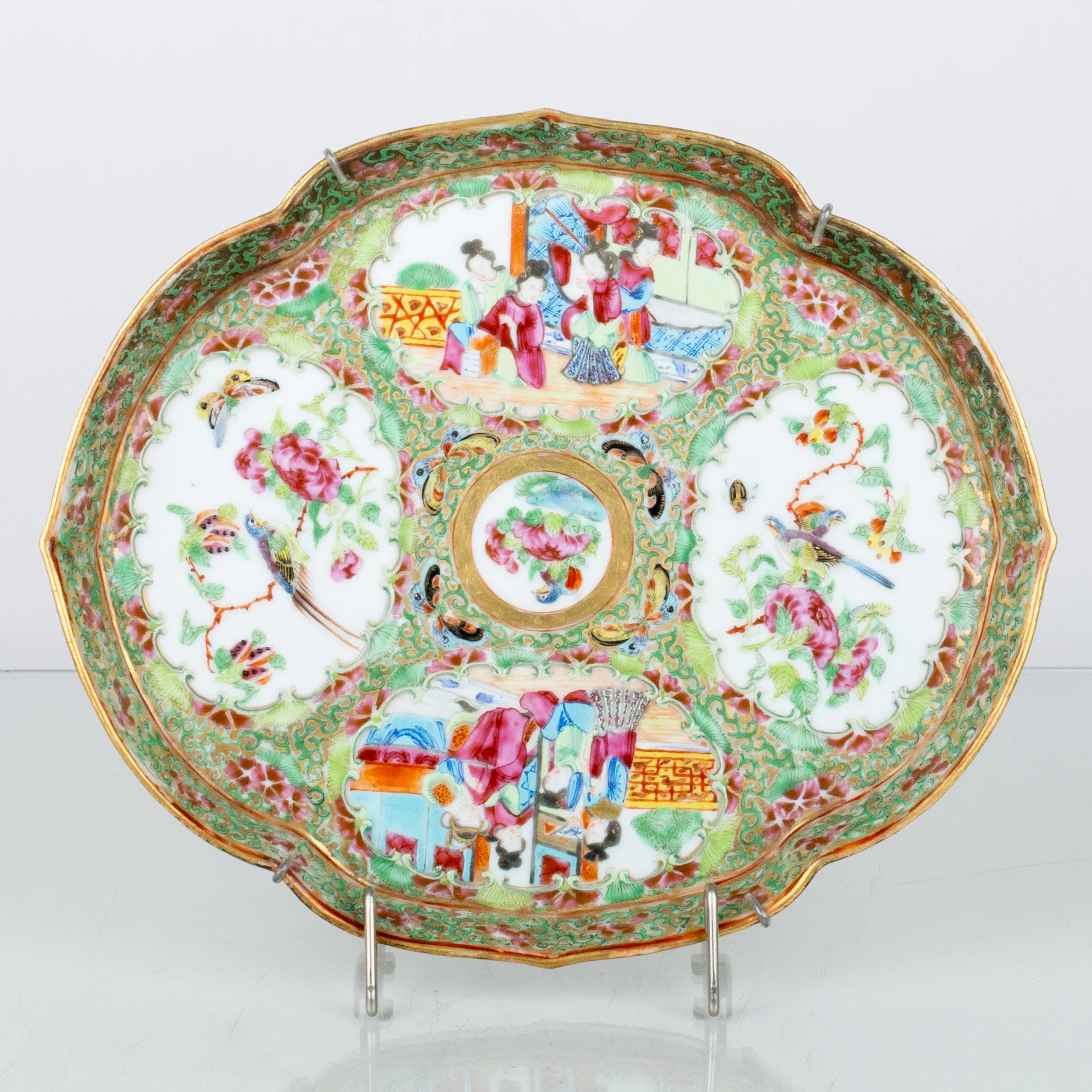 DISH, porcelain, Canton, China, 1800s