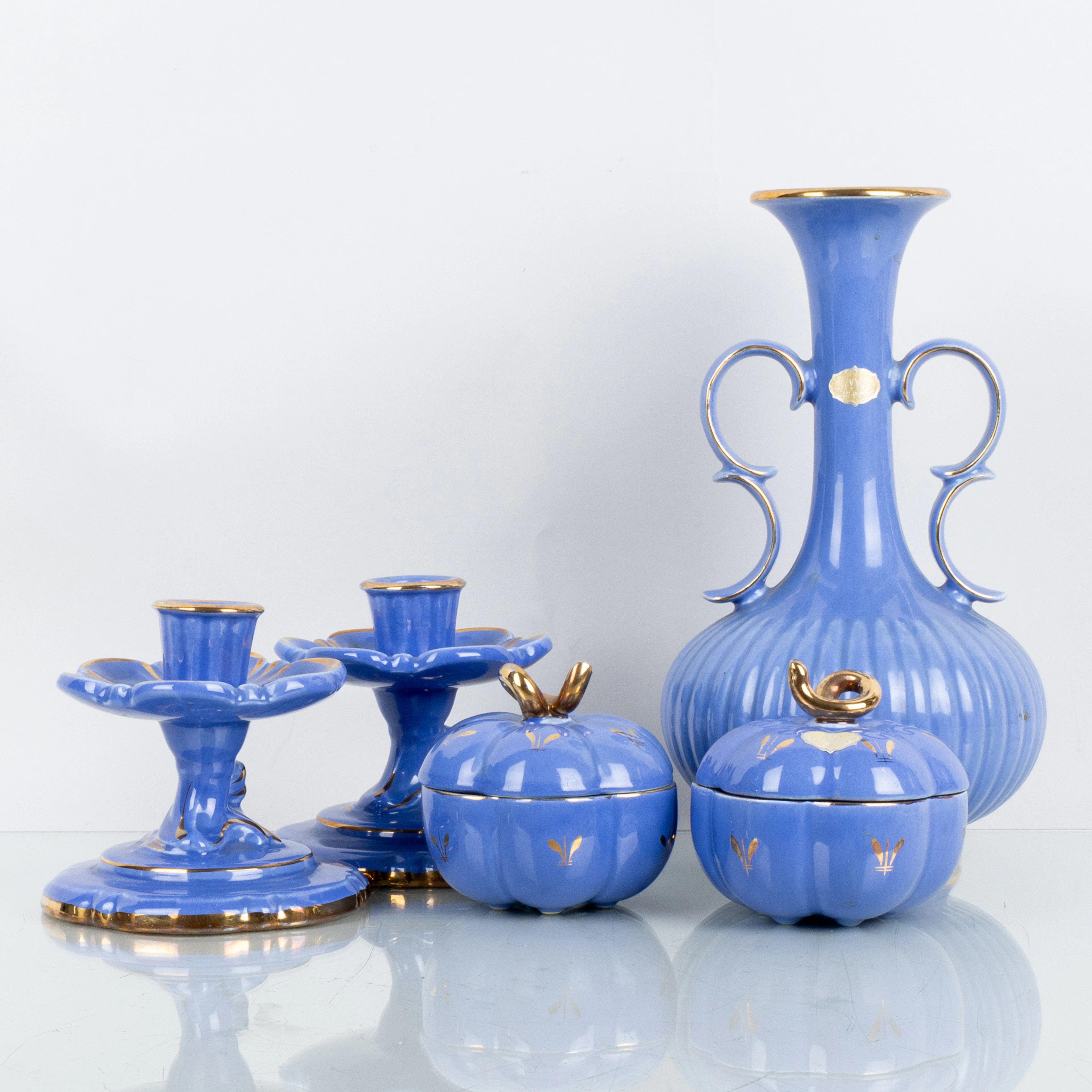 ARTHUR PERCY, a 5-piece porcelain, "Sapphire", Gefle, mid-1900s
