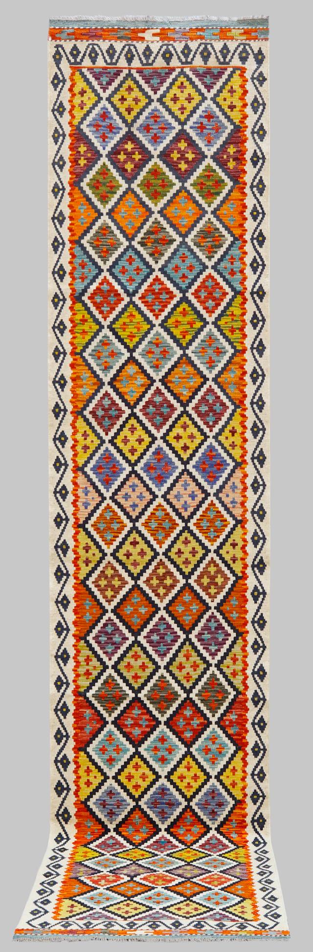 ALFOMBRA, galería, Kilim, aprox. 393 x 81 cm