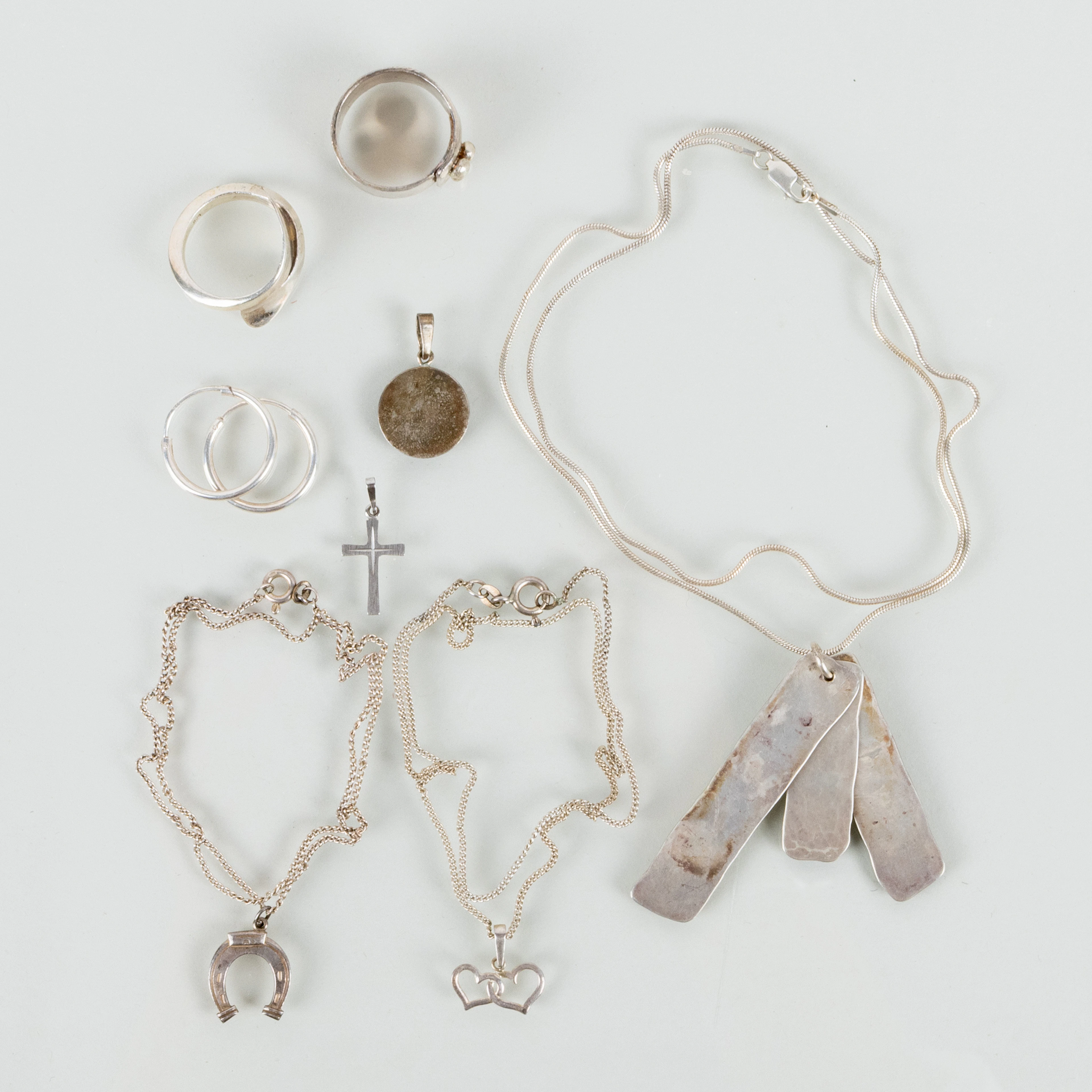 COLLEZIONE DI GIOIELLI IN ARGENTO, ARGENTO STERLING BLU, ANNI 1900/2000