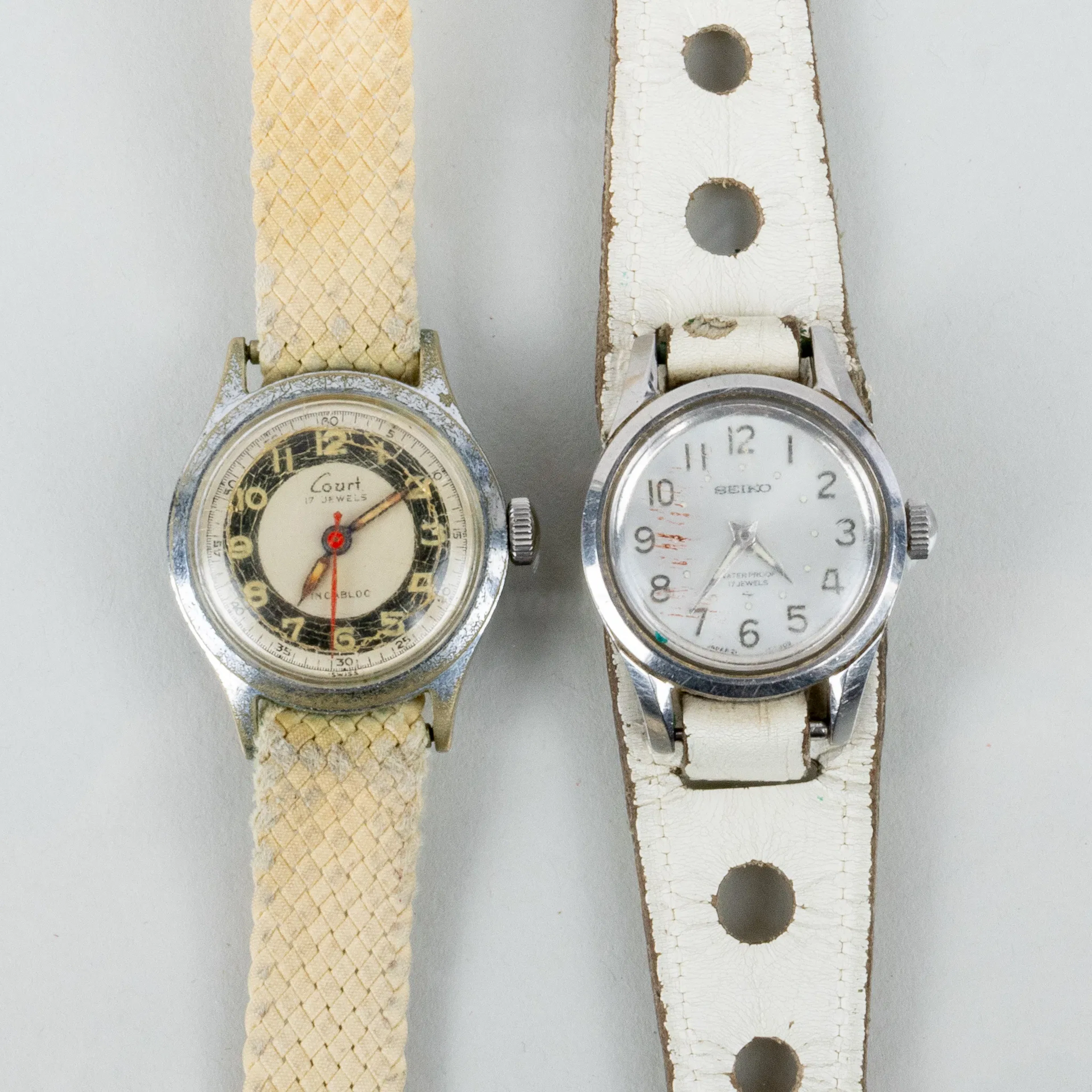 RELOJES DE PULSERA DE MUJER, 2 piezas, de acero, Seiko y Court, mediados del siglo XX