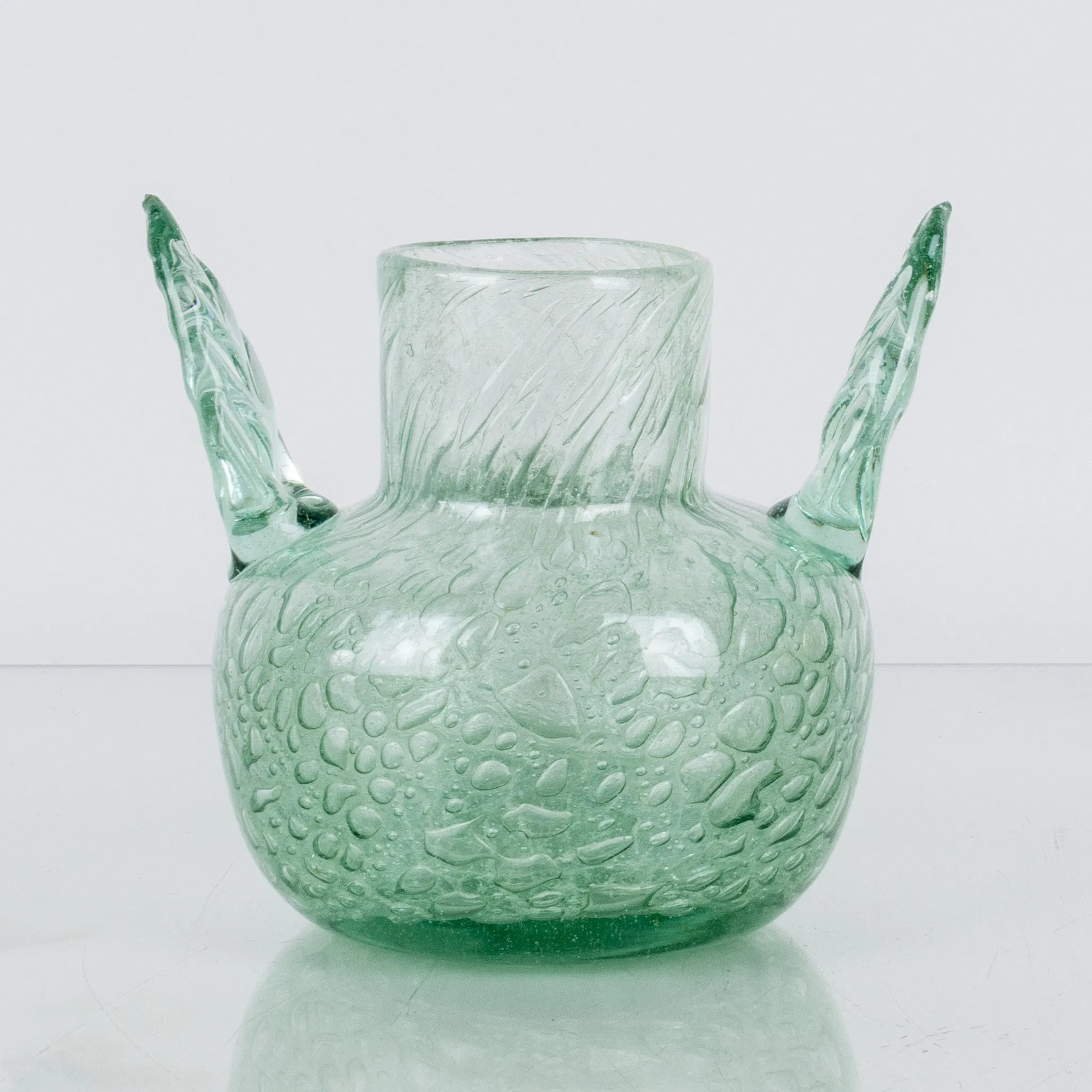 VASE, vidrio, Ture Berglund, vidrio Skansen, mediados del siglo XX