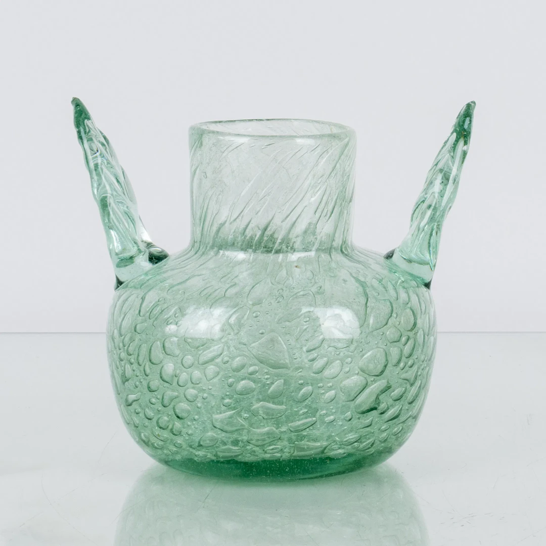 VASE, vidrio, Ture Berglund, vidrio Skansen, mediados del siglo XX