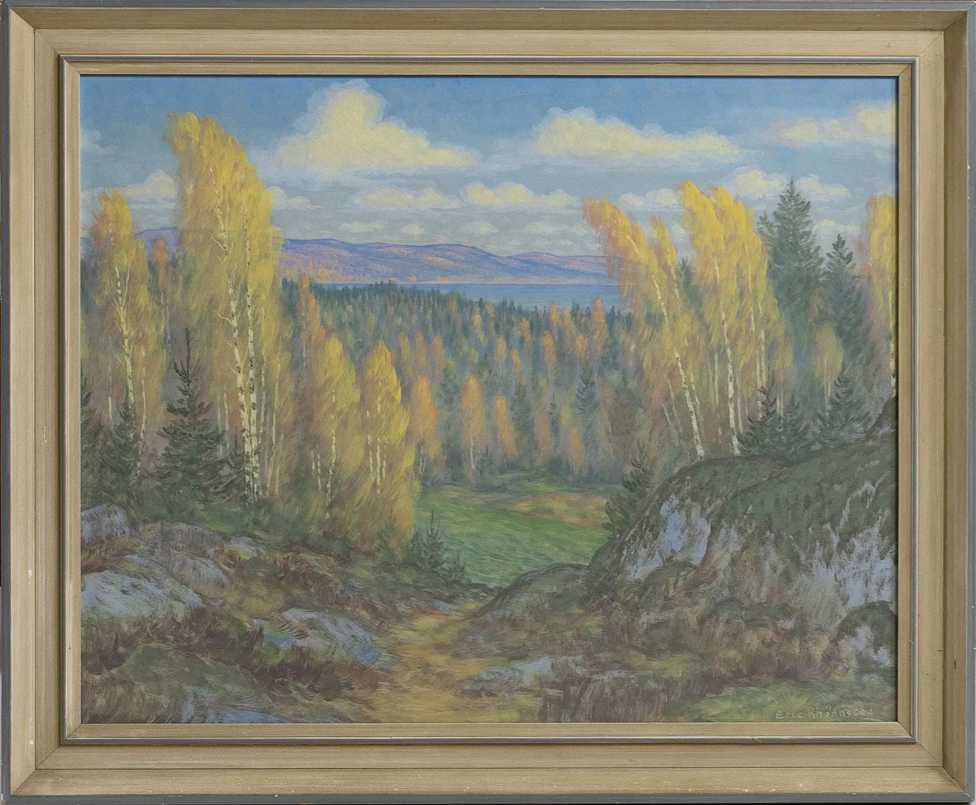 ERIC RHÖNNSTAD (1909-1980), óleo sobre tablón, firmado