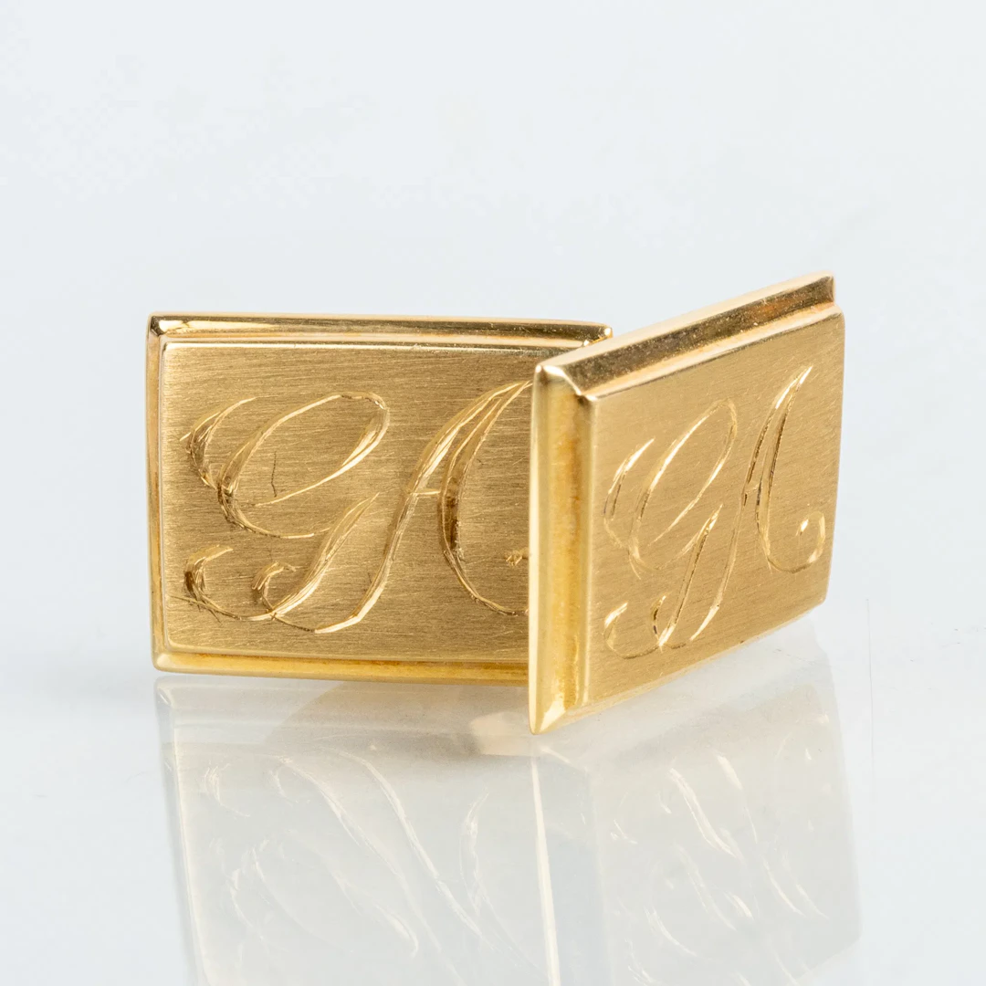 CUFFLINKS, 1 pair, 18k gold, tot weight approx. 4,3 g