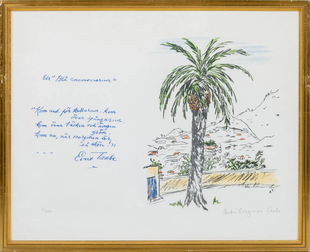 ASTRI BERGMAN TAUBE (1898-1980), litografía a color, firmada y numerada 21/280
