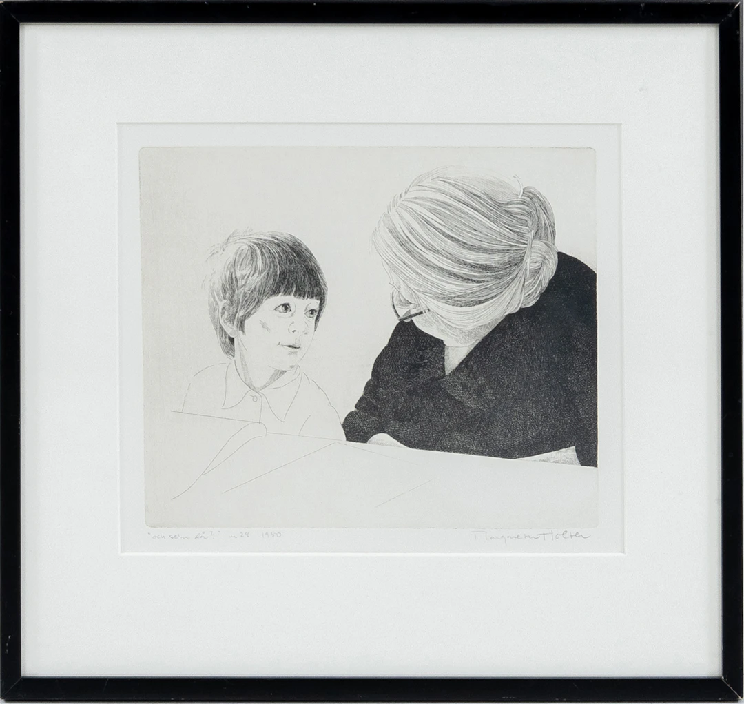 MARGARETA HOLTER (born 1934), etching, signed, numbered 28 and dated 1980