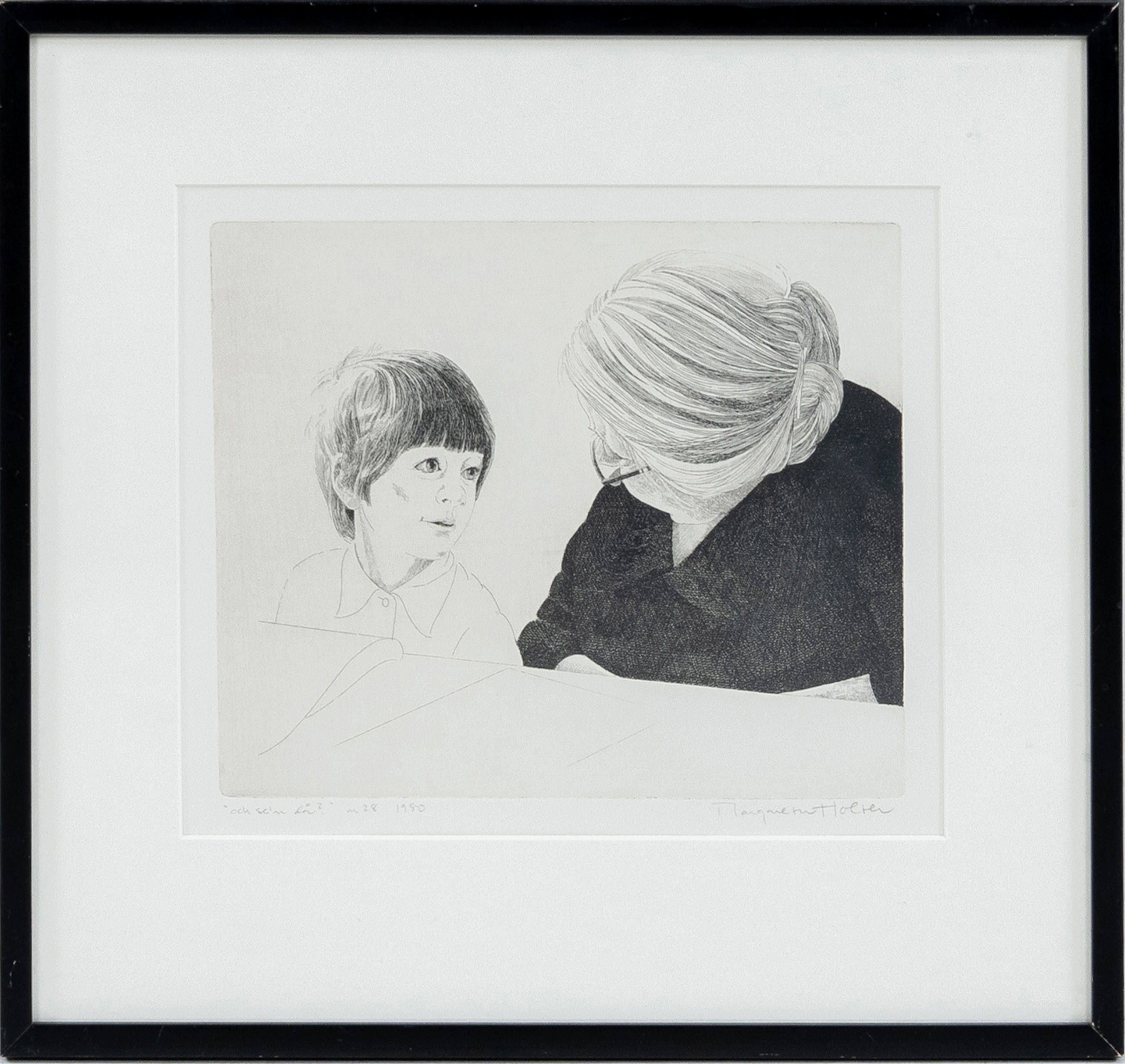 MARGARETA HOLTER (born 1934), etching, signed, numbered 28 and dated 1980