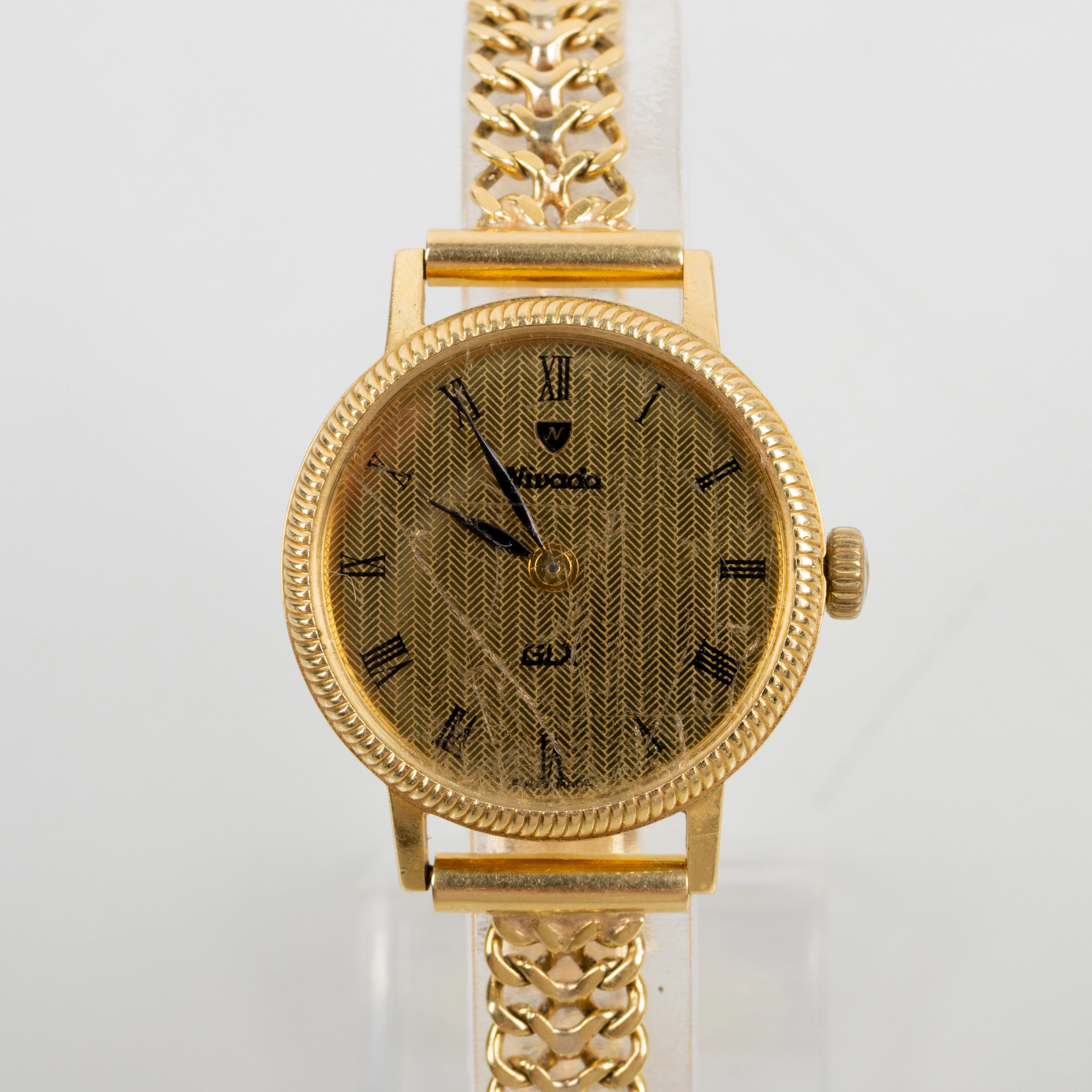 RELOJ DE PULSERA PARA MUJER, oro de 18 quilates, Nivada GLX, peso total aprox. 27,6 g