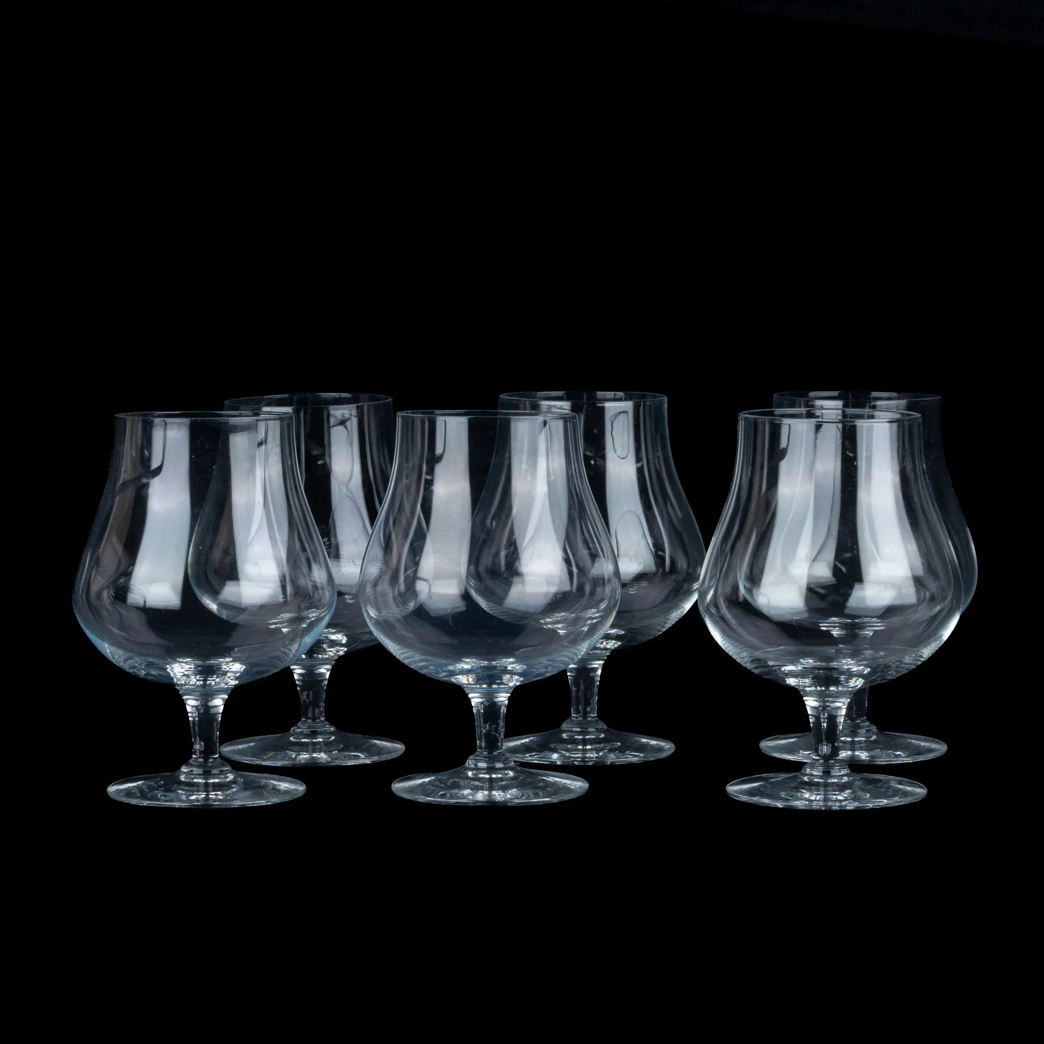 KONJAKSKUPOR, 6 st, glas, 1900-talets andra hälft