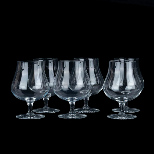 COGNAC CUPS, 6 glasses, second half of the 20th century