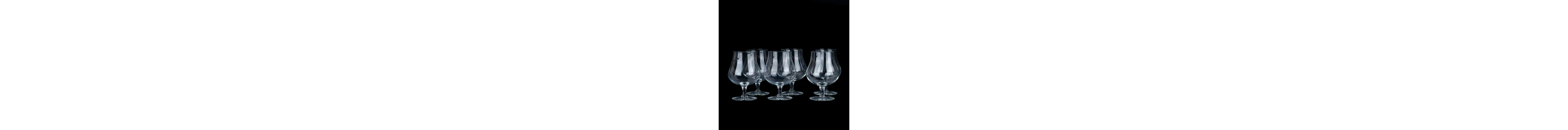 KONJAKSKUPOR, 6 st, glas, 1900-talets andra hälft