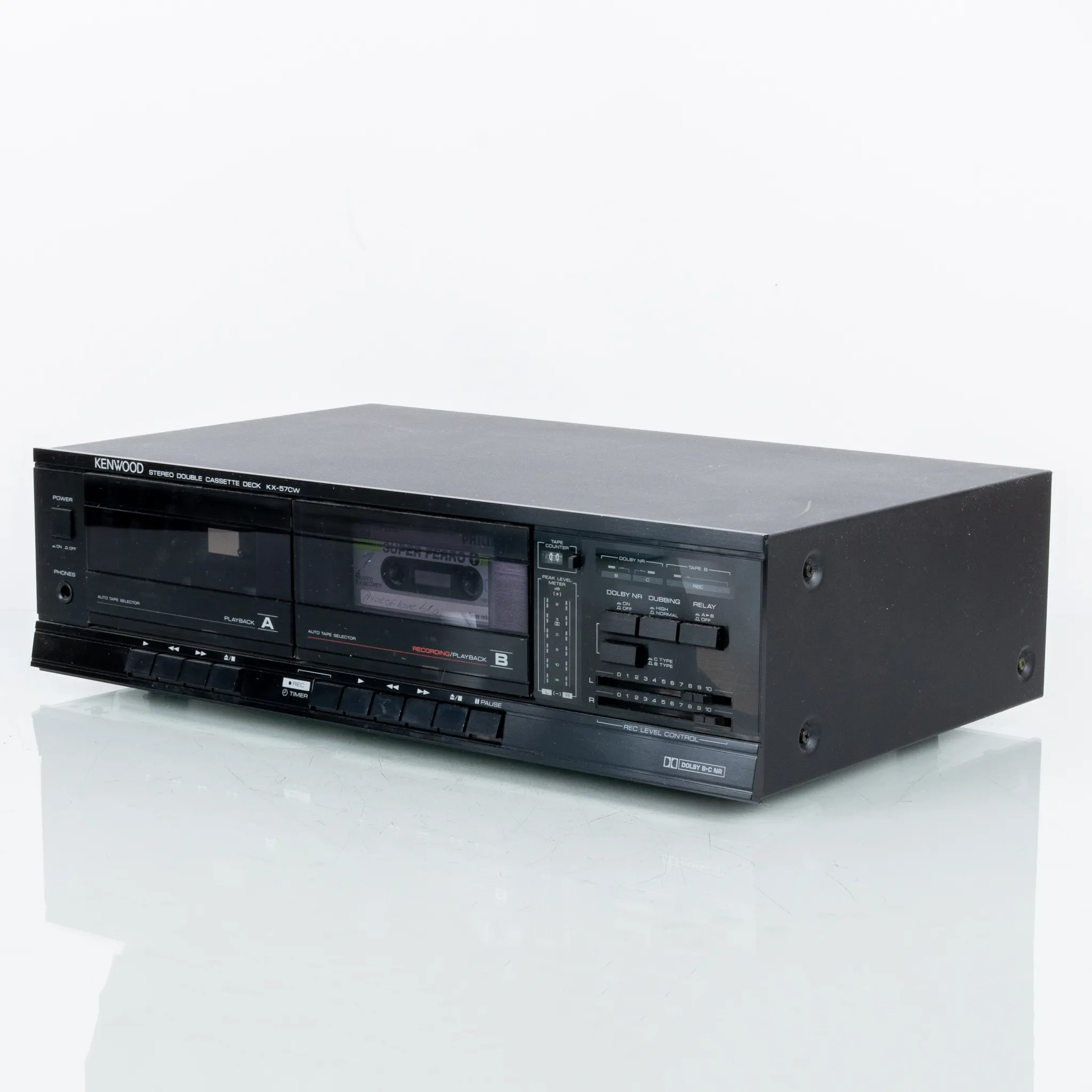 KENWOOD, stereo double cassette deck kx-57cw, Japan, 2nd half of the 20th century