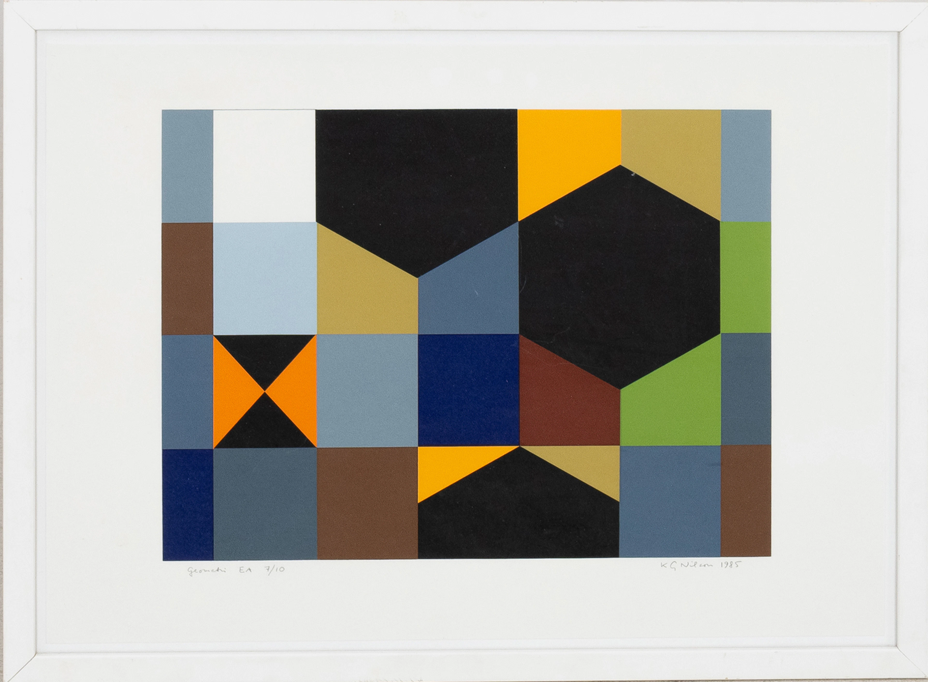 KG NILSSON (né en 1942), lithographie en couleur, signée et datée 1985