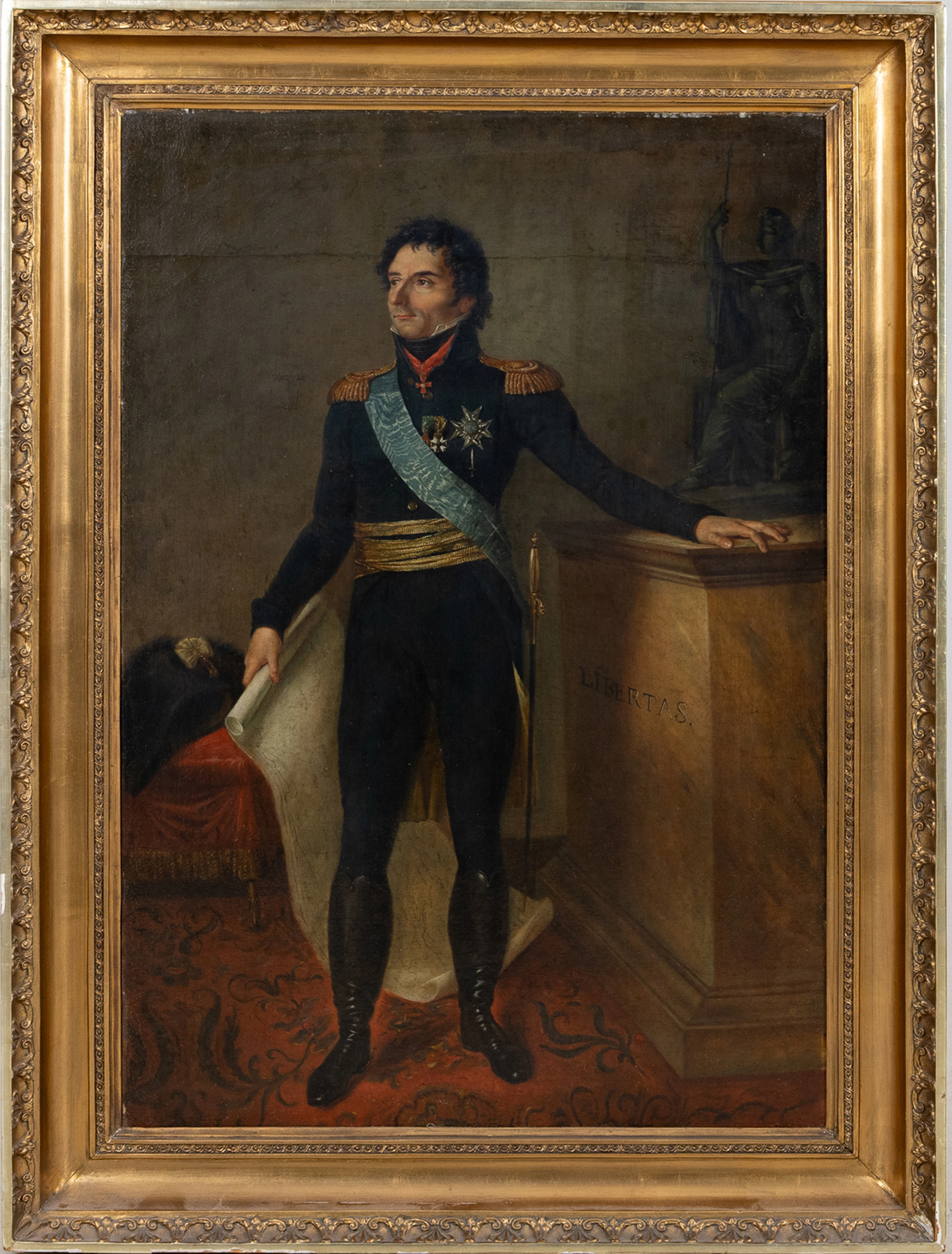PER KRAFT IL GIOVANE (1777-1863), il suo circolo Carlo XIV Johan, olio su tela a righe