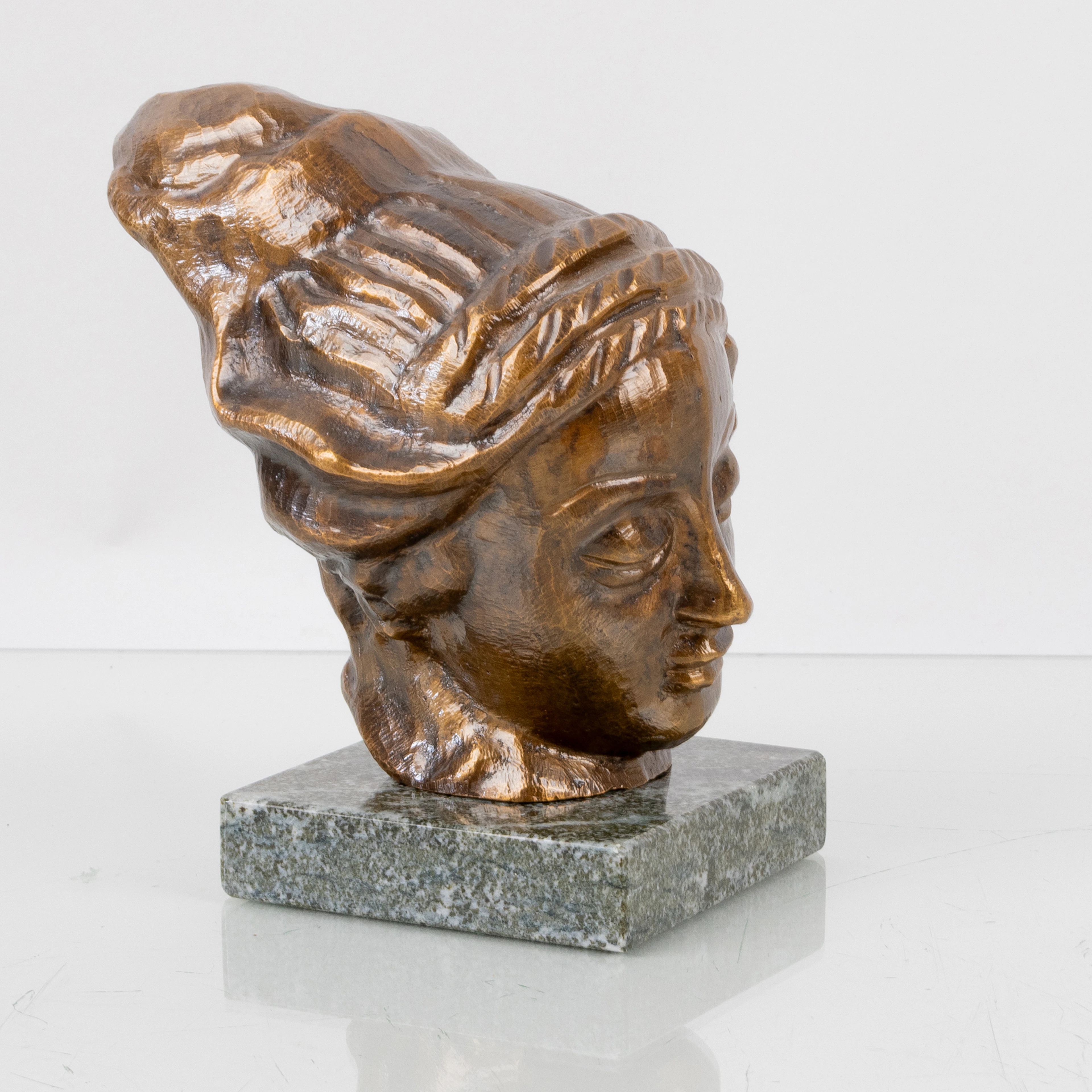 CARL MILLES, dopo la scultura, bronzo, "Piccola testa europea"