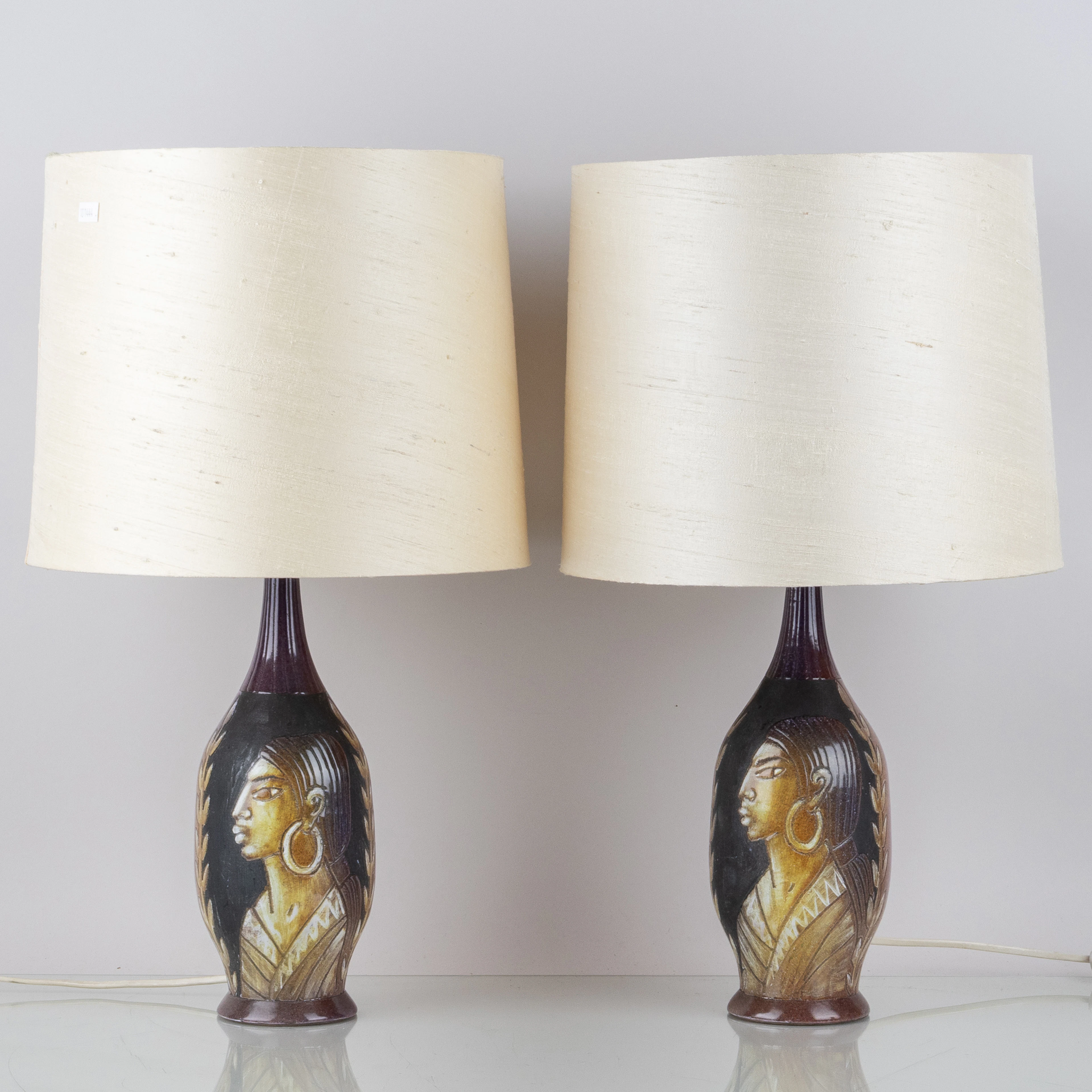 BONNIE REHNQVIST, 1 paire de lampes de table, céramique, Törngrens, Falkenberg