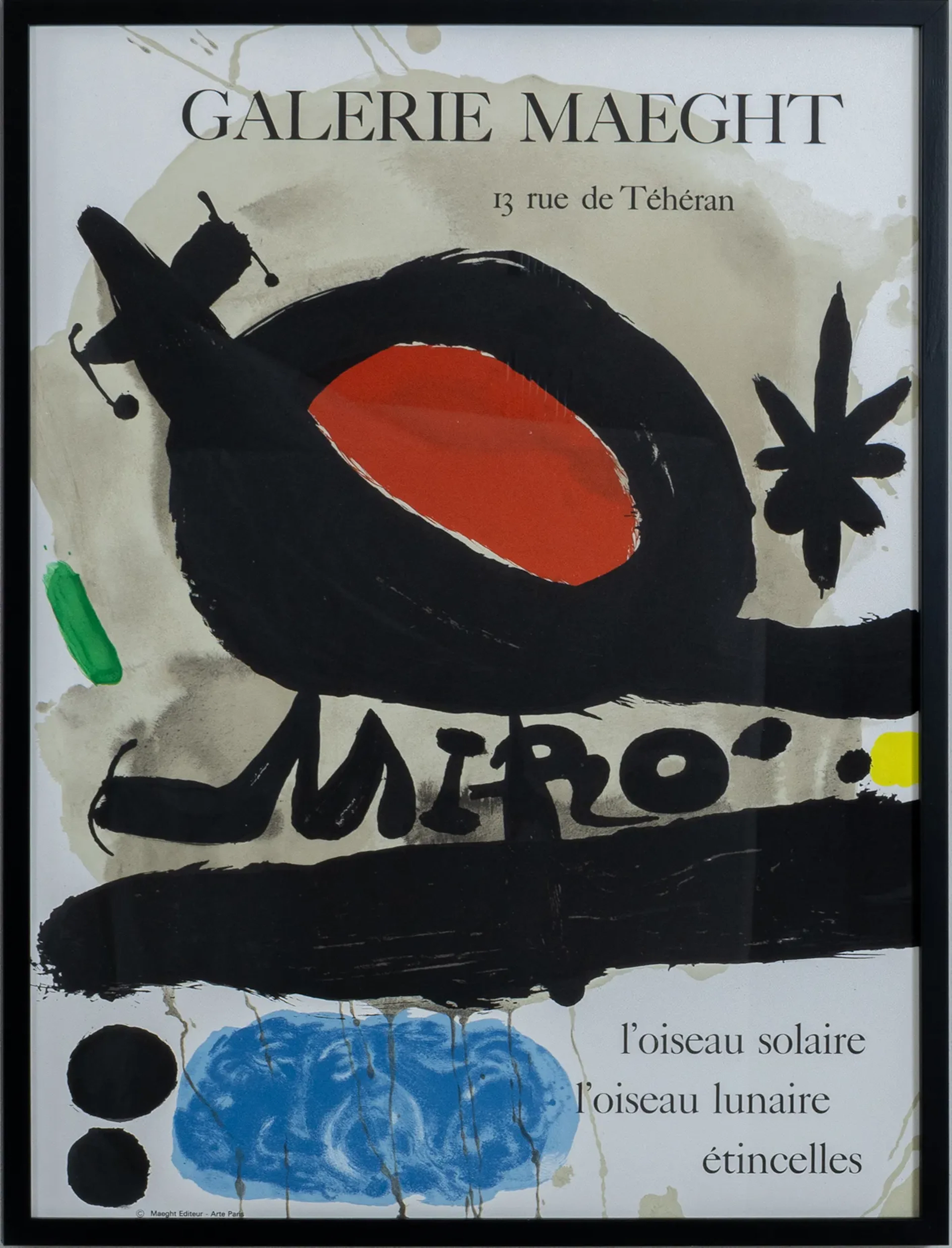 MANIFESTO DELLA MOSTRA, LITOGRAFIA A COLORI, Maeght Editeur, Arte Paris