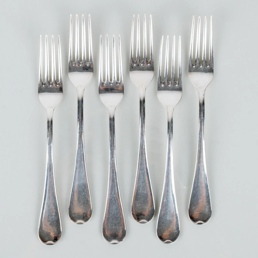TABLE FORKS, 6 pcs, silver, GAB 1943, tot weight approx. 205 g