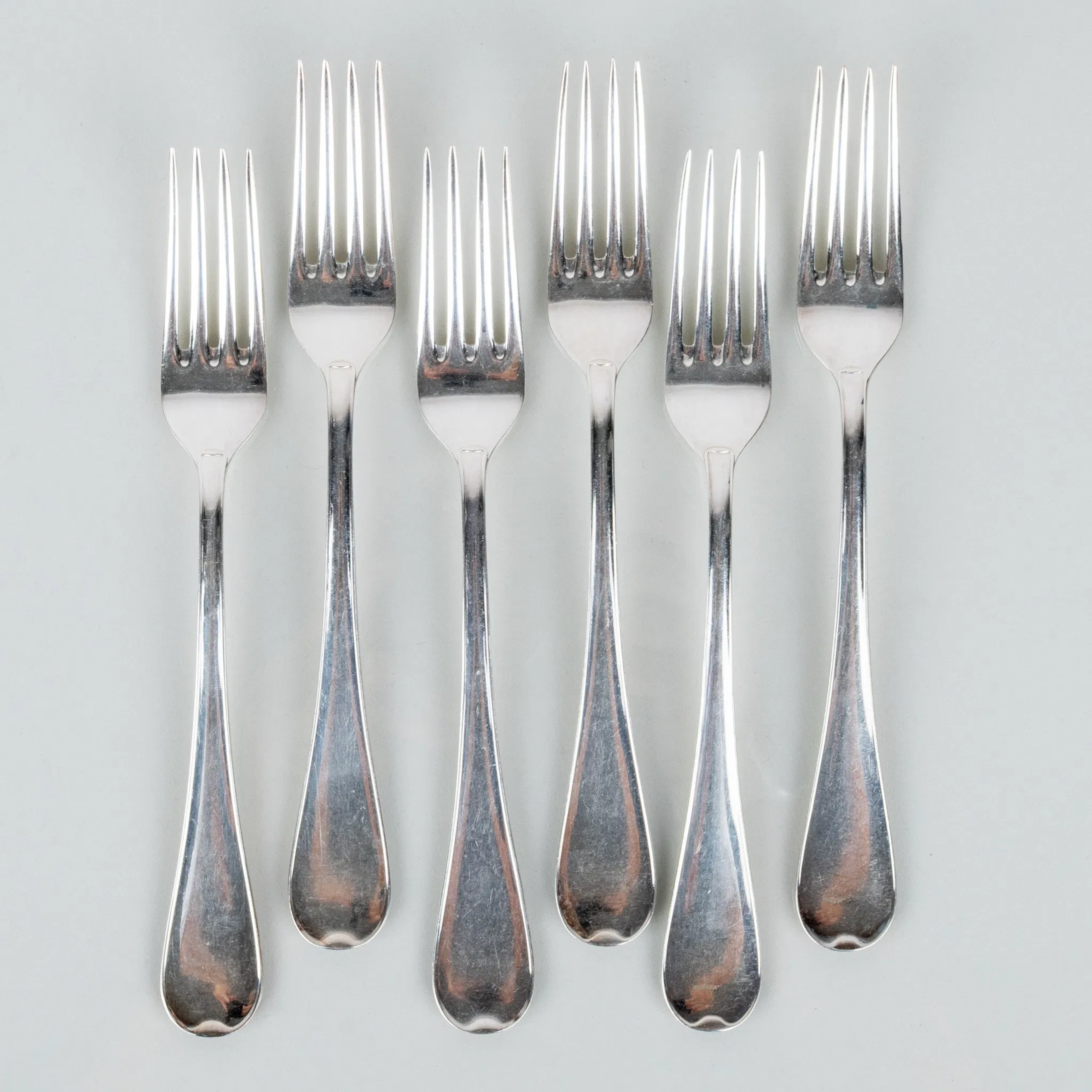 TABLE FORKS, 6 pcs, silver, GAB 1943, tot weight approx. 205 g