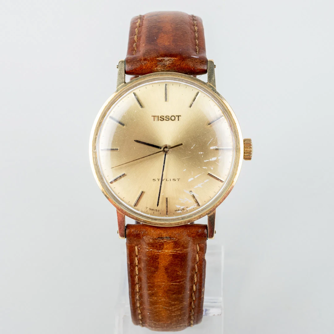 MEN'S WRISTWATCH, 14k gold, Tissot, "Stylist", the second half of the 20th century