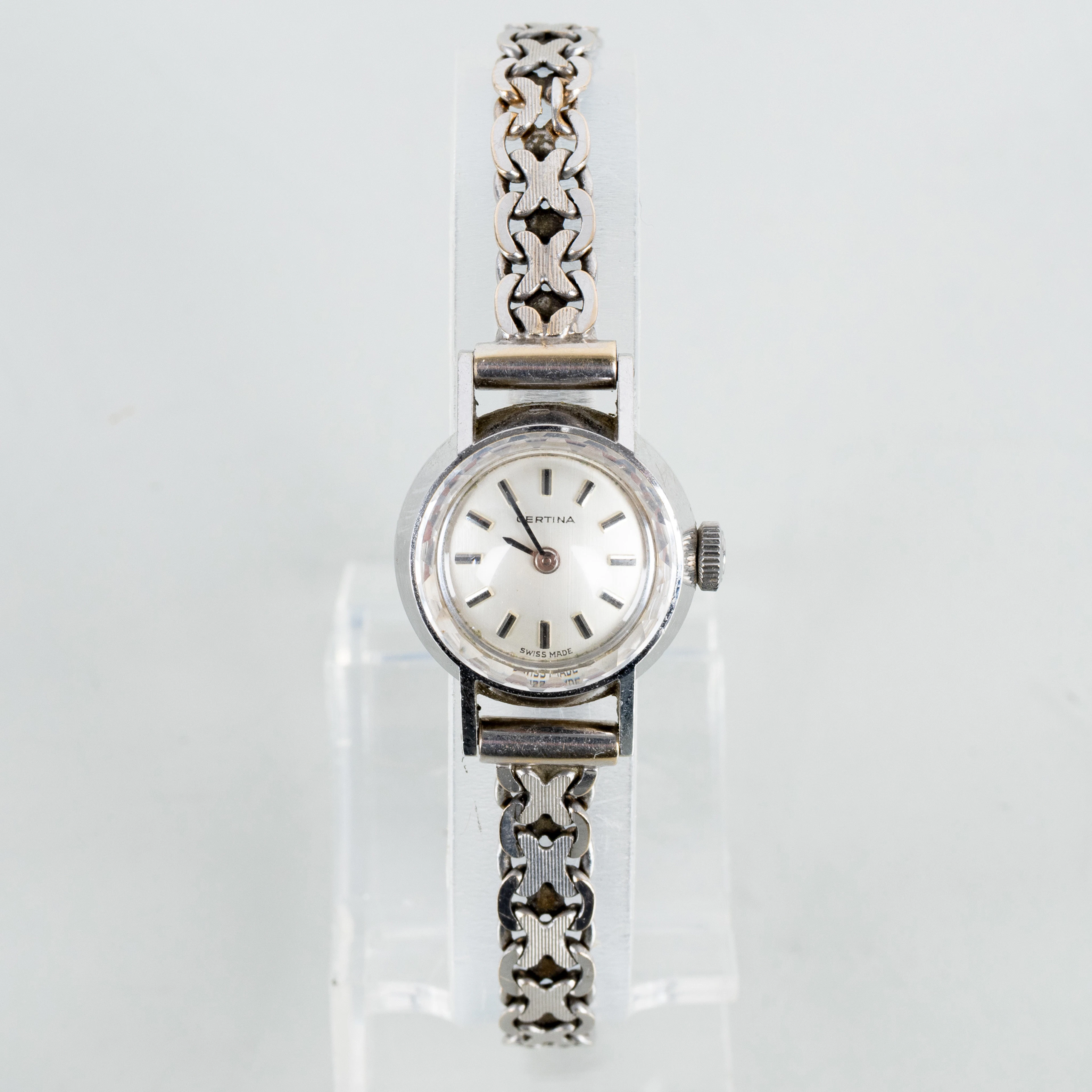 CERTINA, orologio da polso da donna, oro bianco 18 carati, peso toto circa 18,5 g