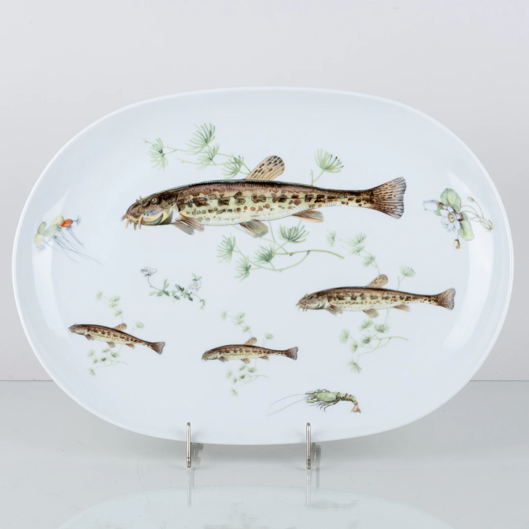 PLATTER, porcelain, Upsala Ekeby Karlskrona